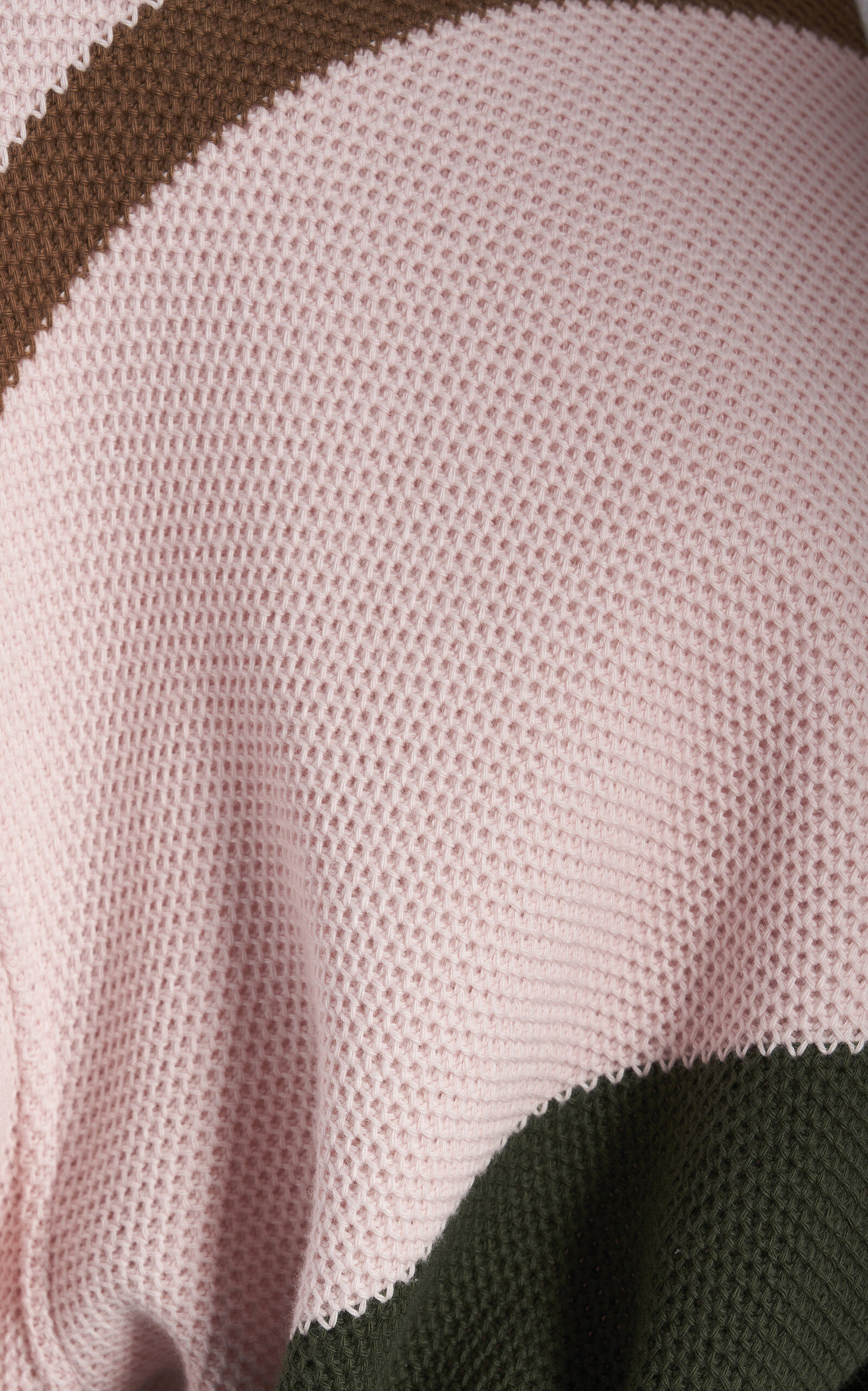 Pique-Striped Cotton Polo Sweater pink - 5