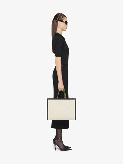 Givenchy MEDIUM G TOTE SHOPPING BAG IN CANVAS AND LEATHER outlook
