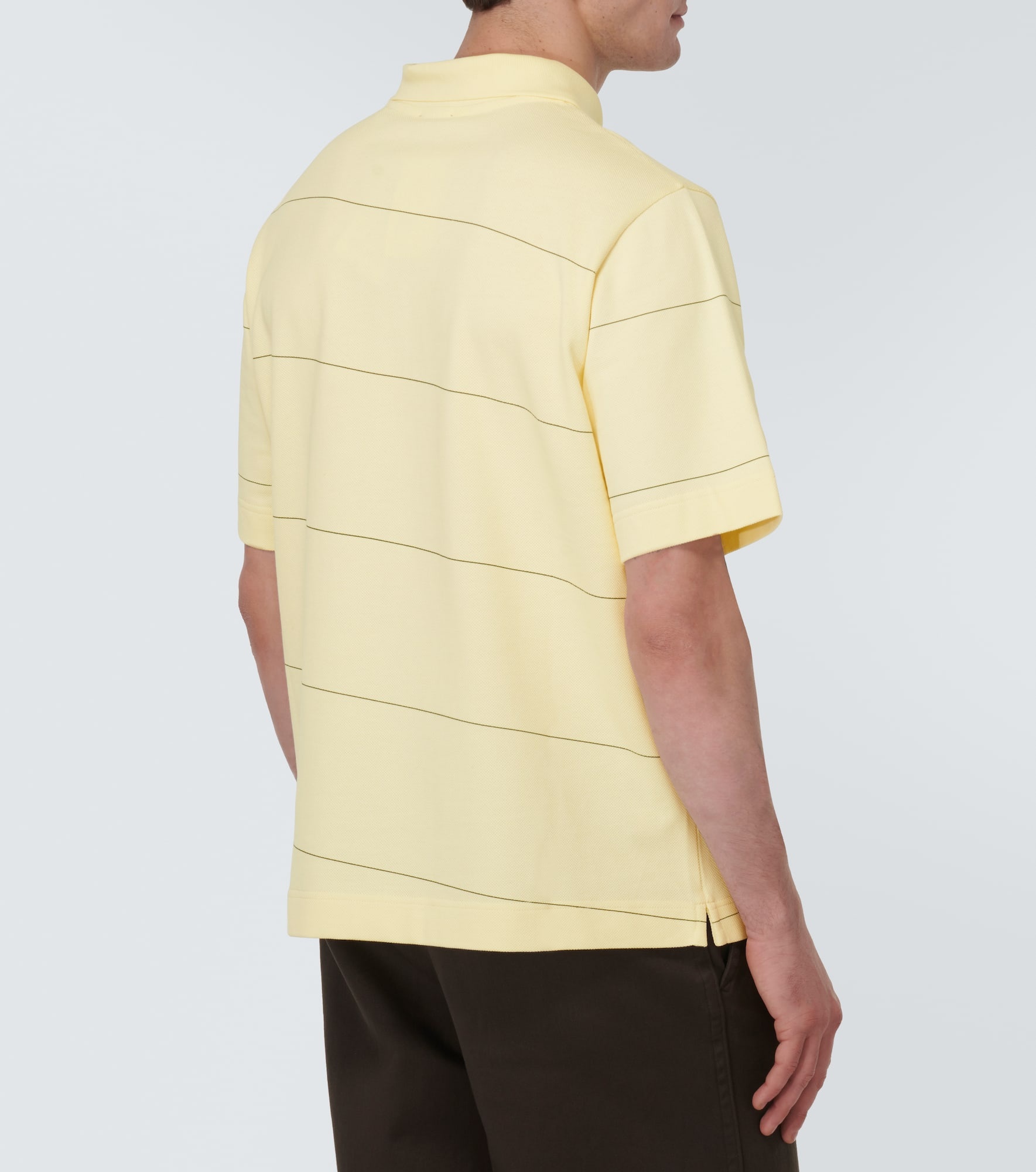 EKD striped cotton piqué polo shirt - 4