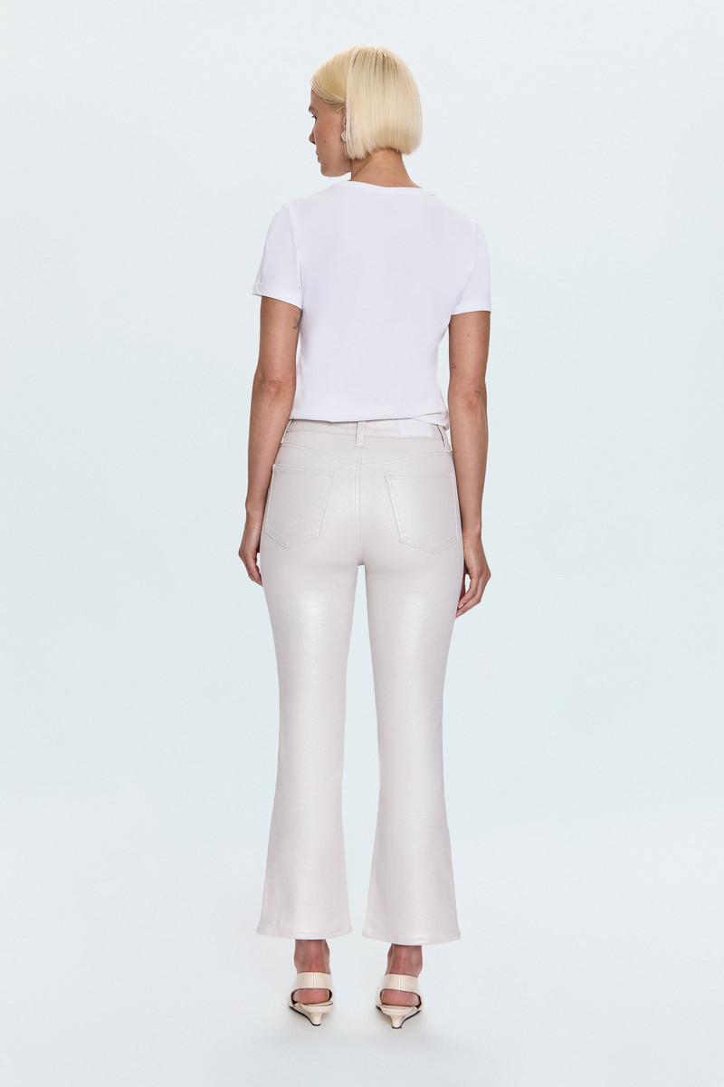 LENNON HIGH RISE CROP BOOT JEAN - IVORY LUSTER 4