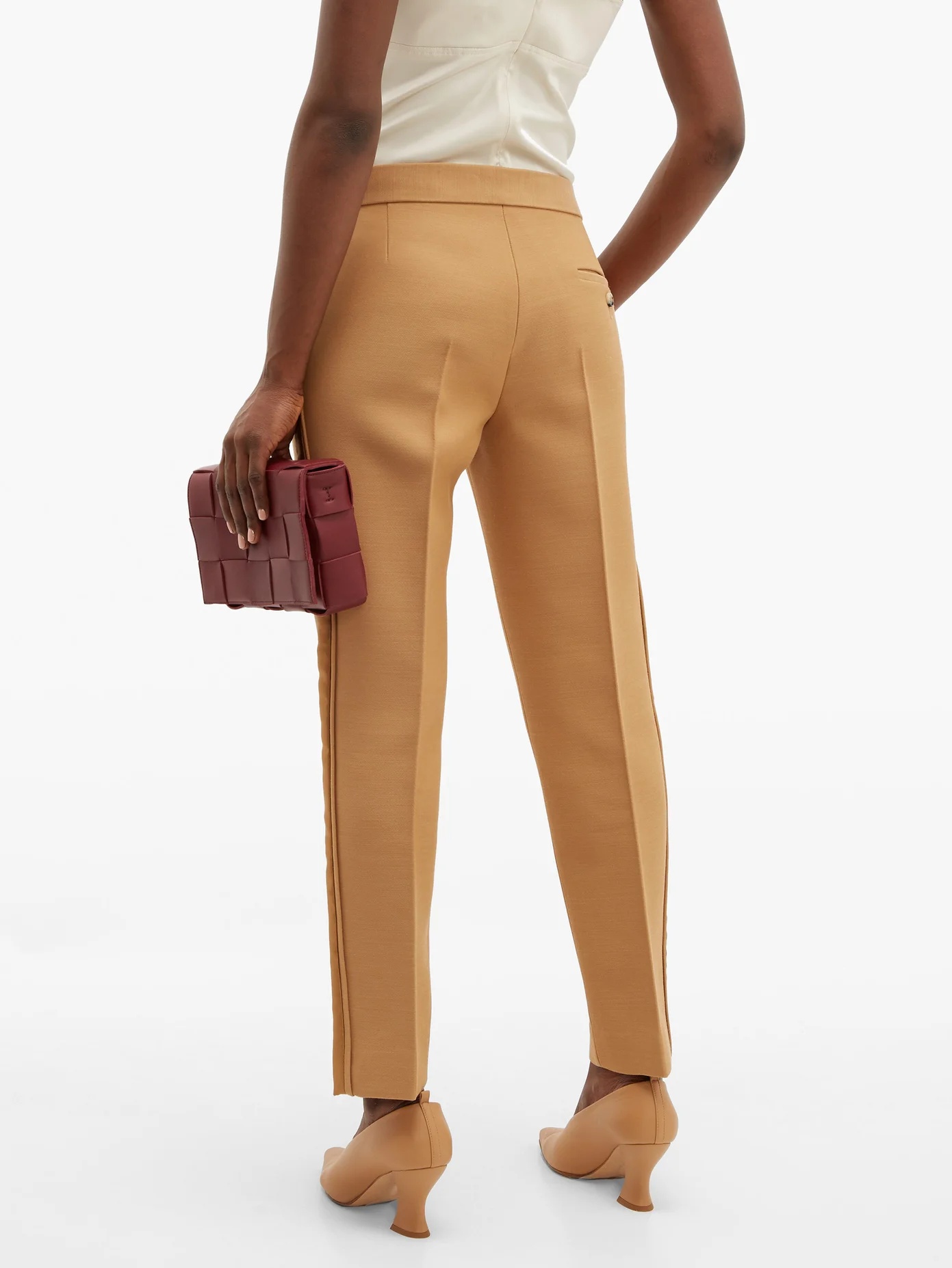 Tailored canvas straight-leg trousers - 5