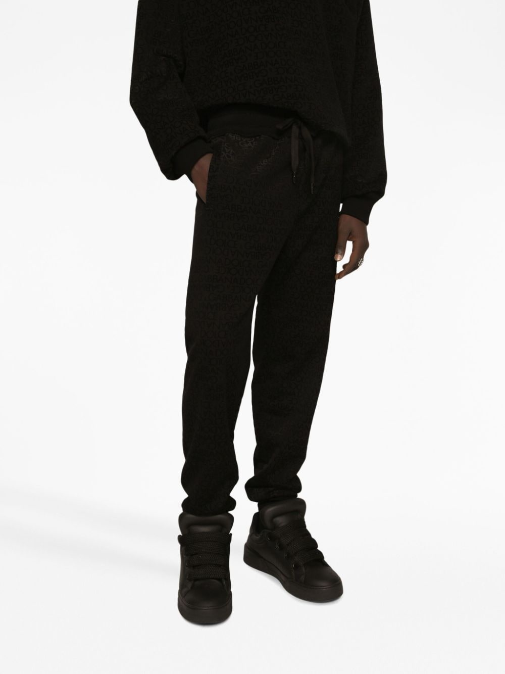logo-print cotton track pants - 3
