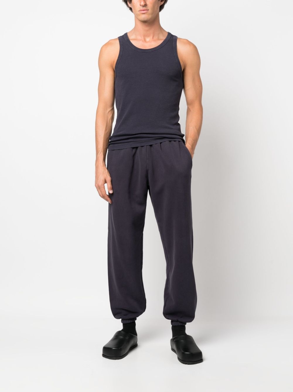 tapered cotton track pants - 3