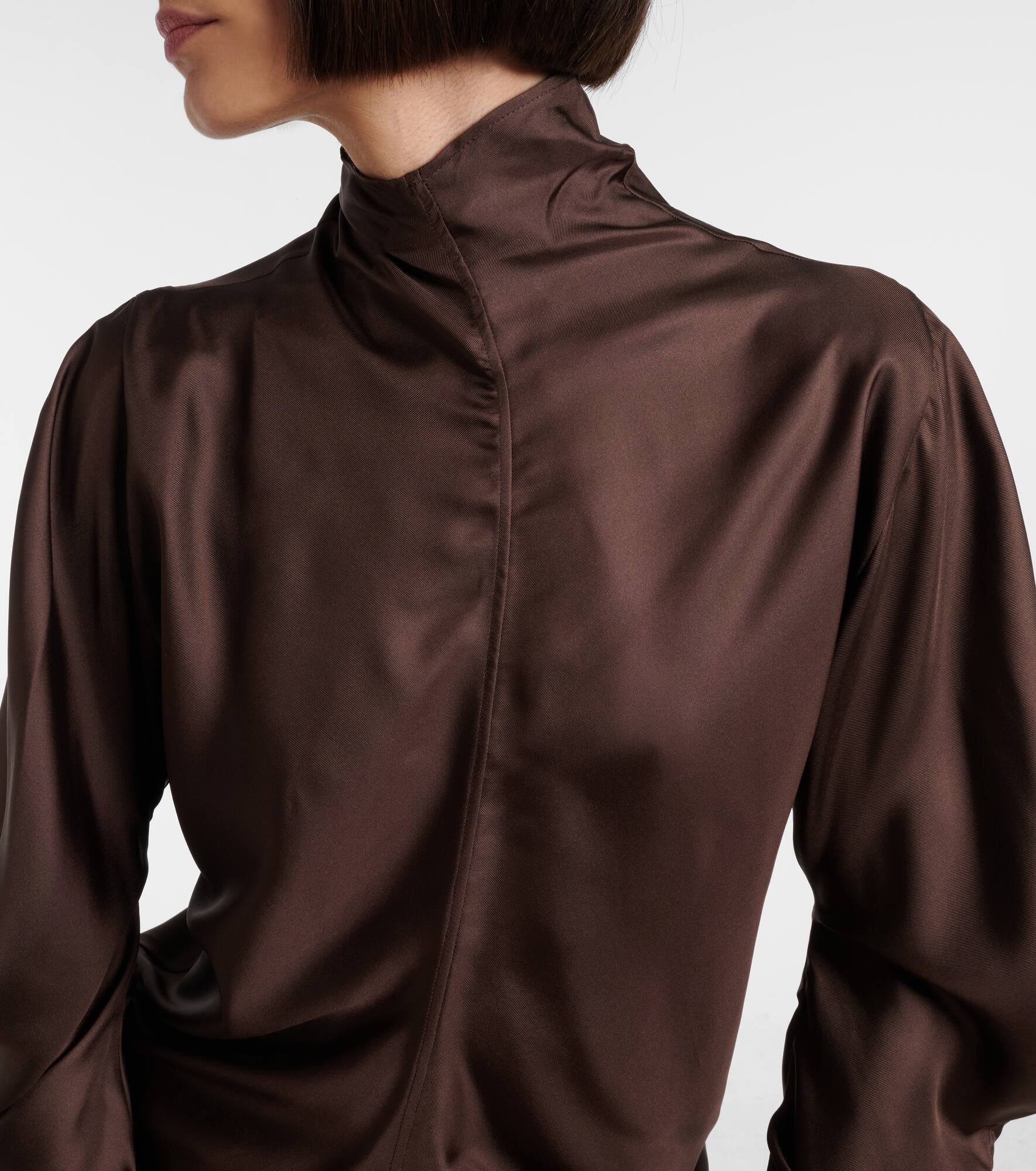 Miles draped silk blouse - 4