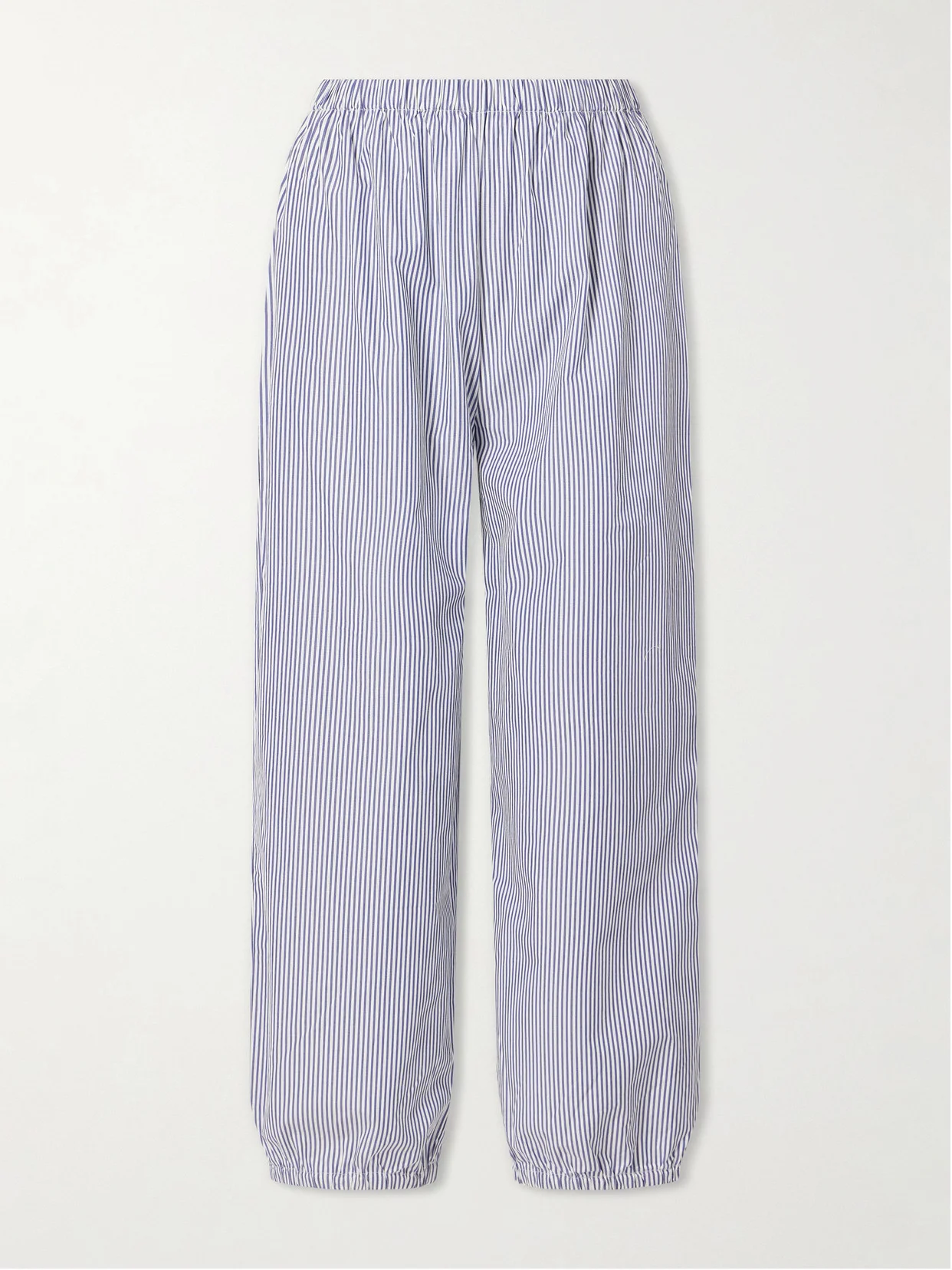 Striped Cotton-poplin Tapered Pants - 1