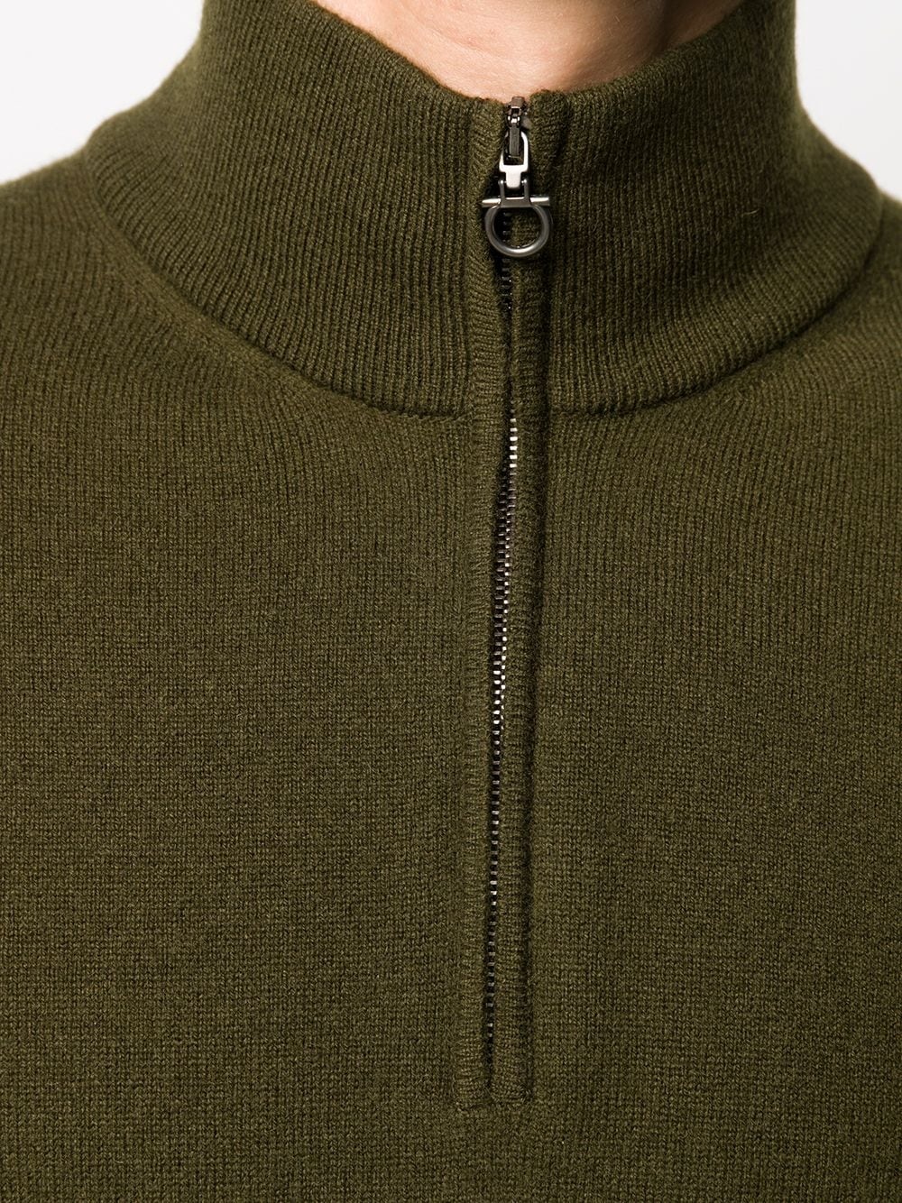 quarter-zip fine-knit jumper - 5