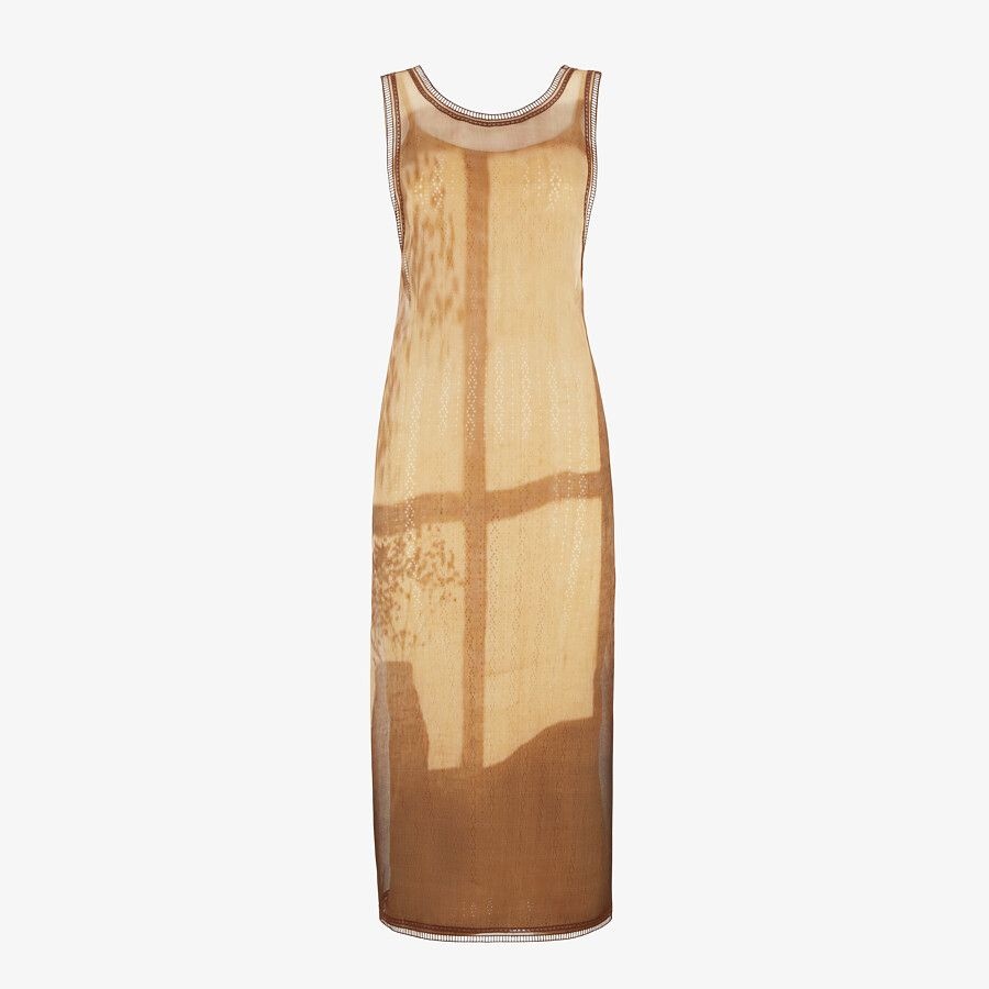 Yellow silk dress - 1