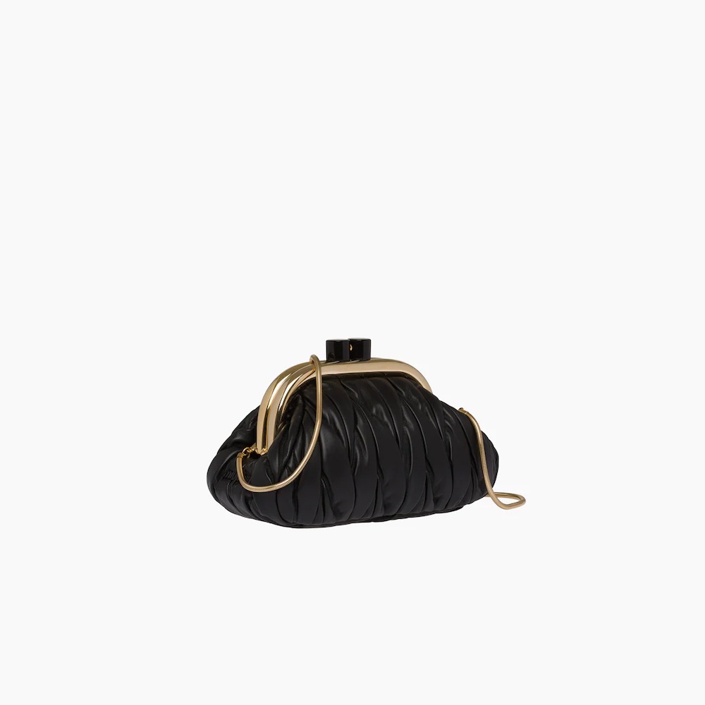 Miu Belle Nappa leather clutch - 4