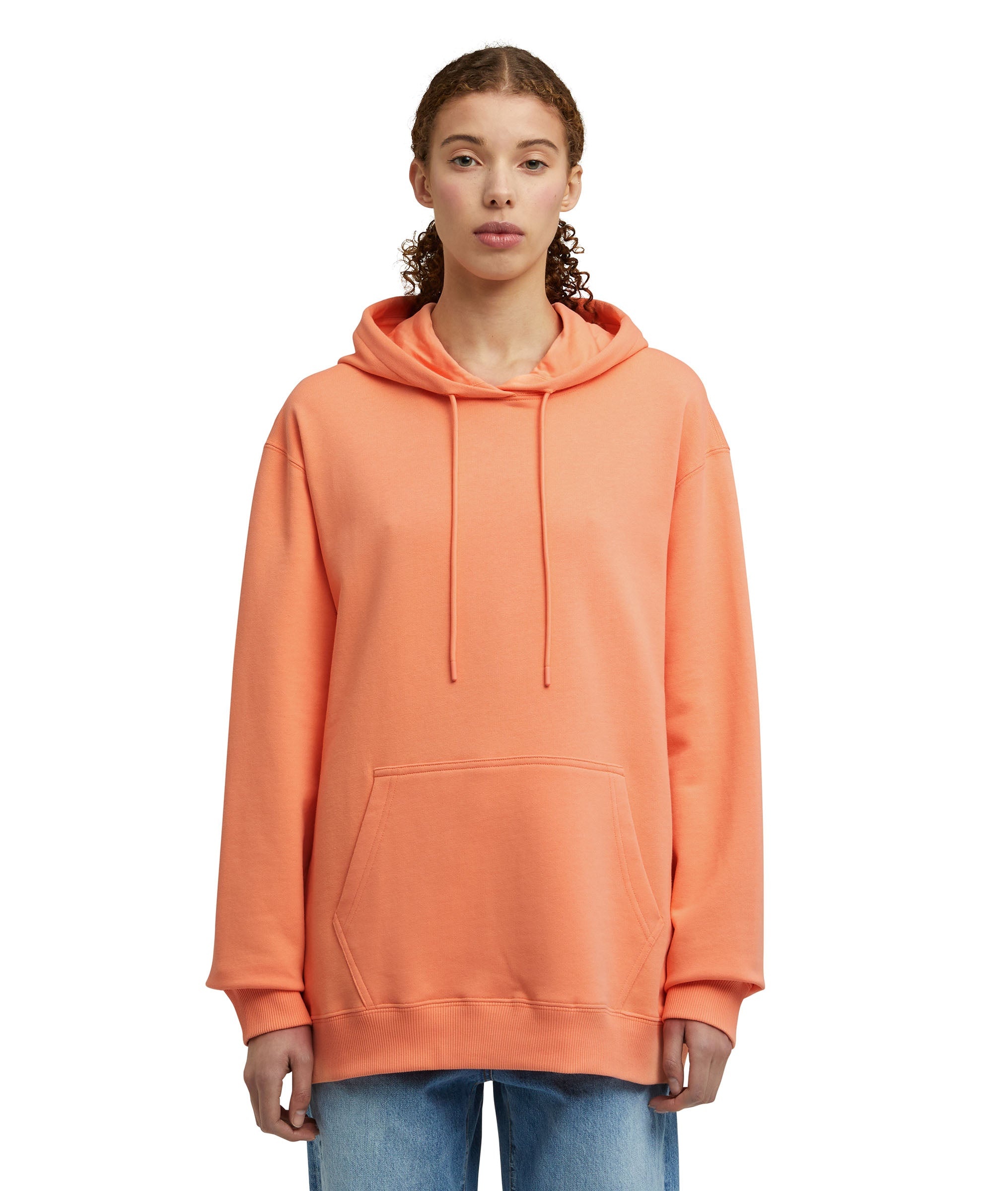 Solid color cotton hooded sweatshirt with MSGM logo - 2
