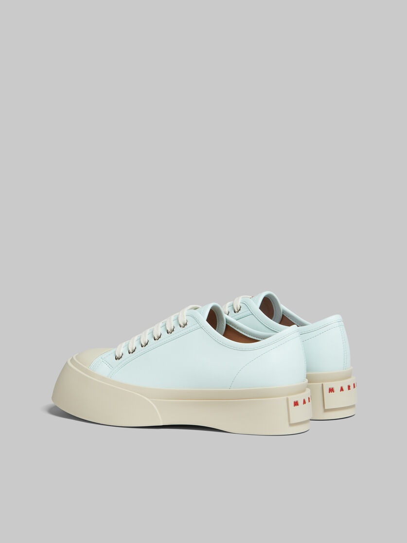 LIGHT BLUE NAPPA LEATHER PABLO LACE-UP SNEAKER - 3