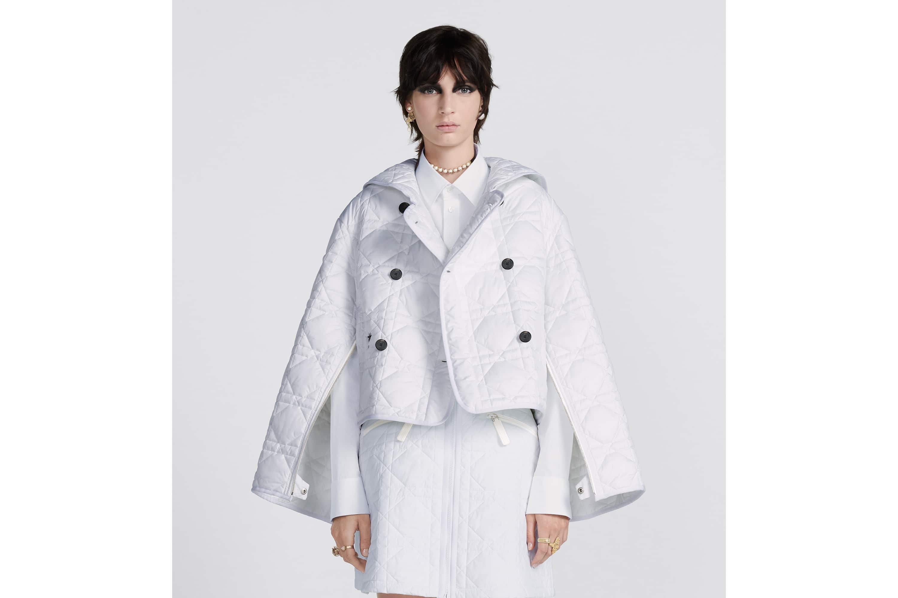 Cropped Macrocannage Peacoat - 4