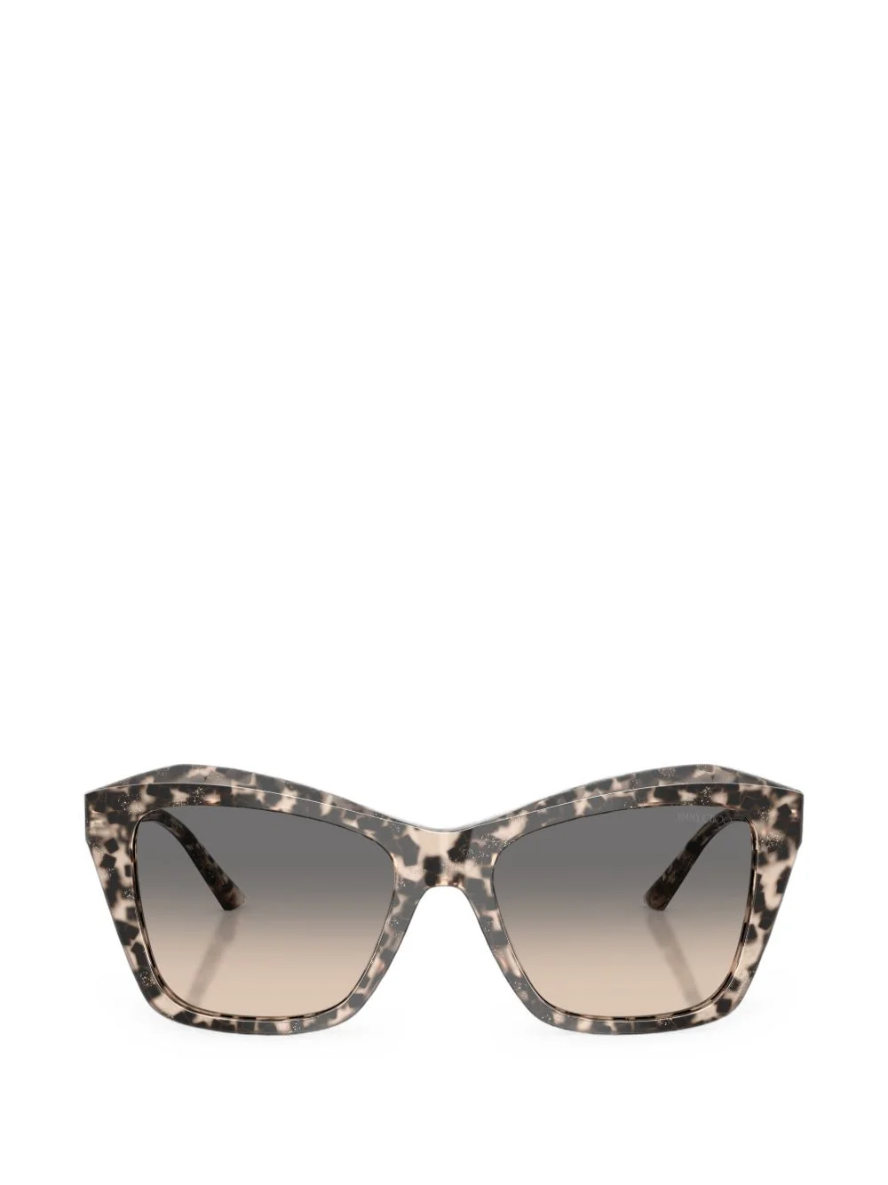 tortoiseshell-effect geometric-frame sunglasses - 1