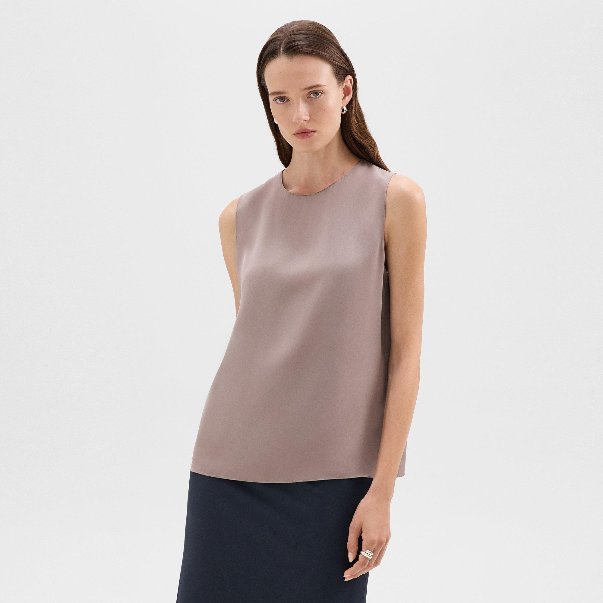 Theory Shell Top in Silk Georgette | REVERSIBLE