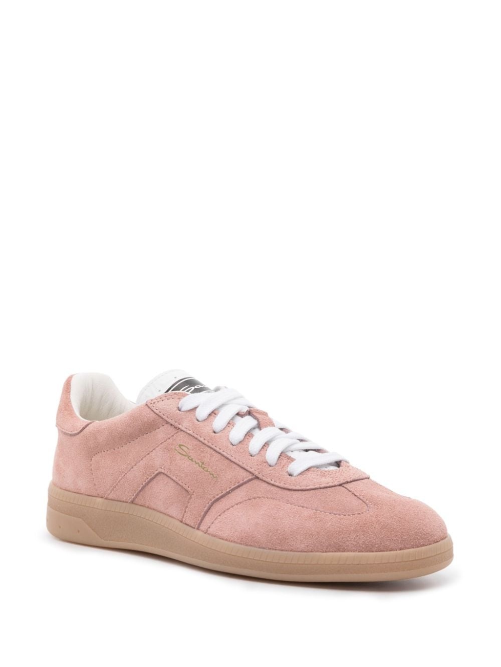 panelled suede sneakers - 2