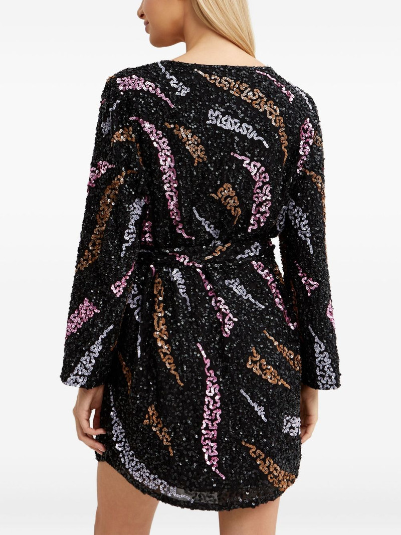 Delusion sequin wrap dress 4