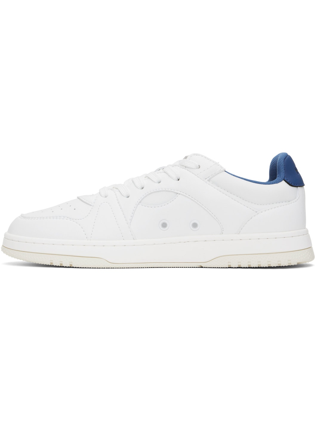 White Faux-Leather Logo Sneakers - 3
