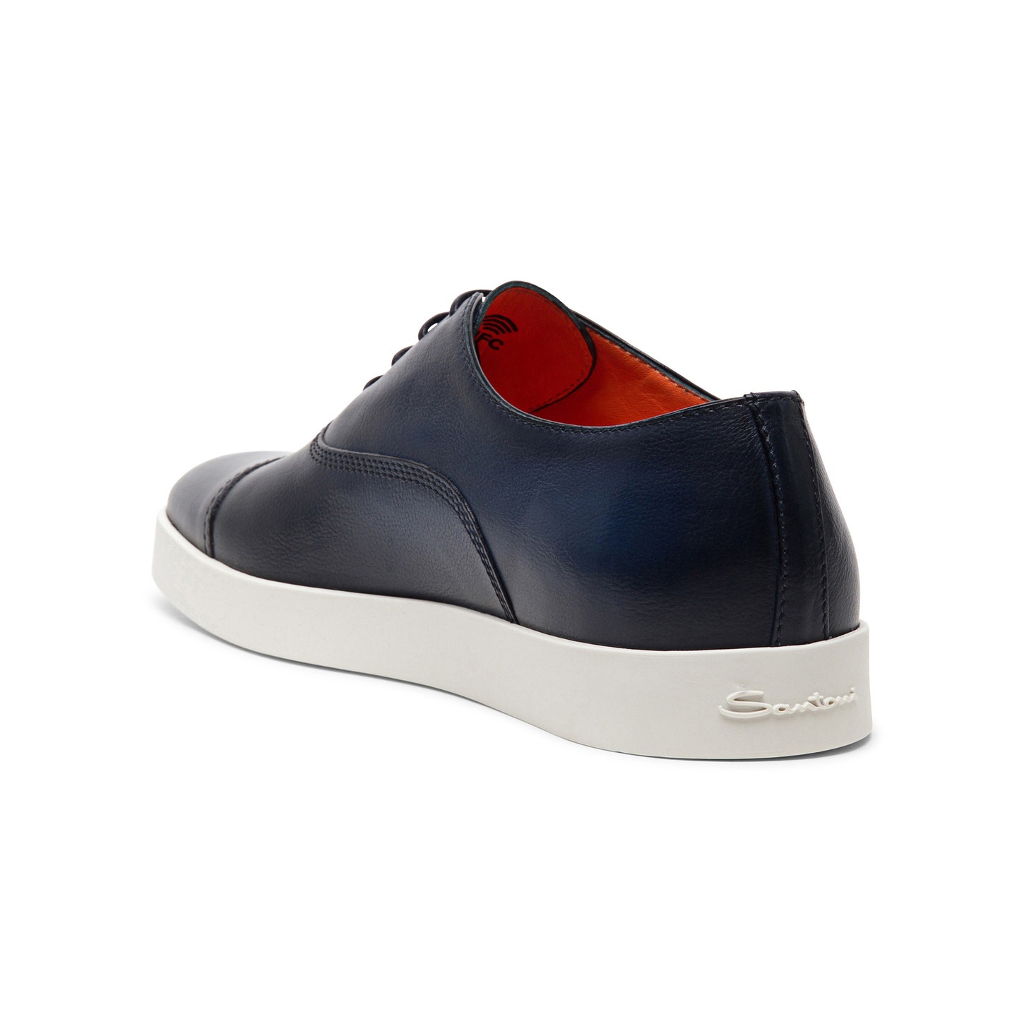 Men's polished blue leather Oxford shoe - 5