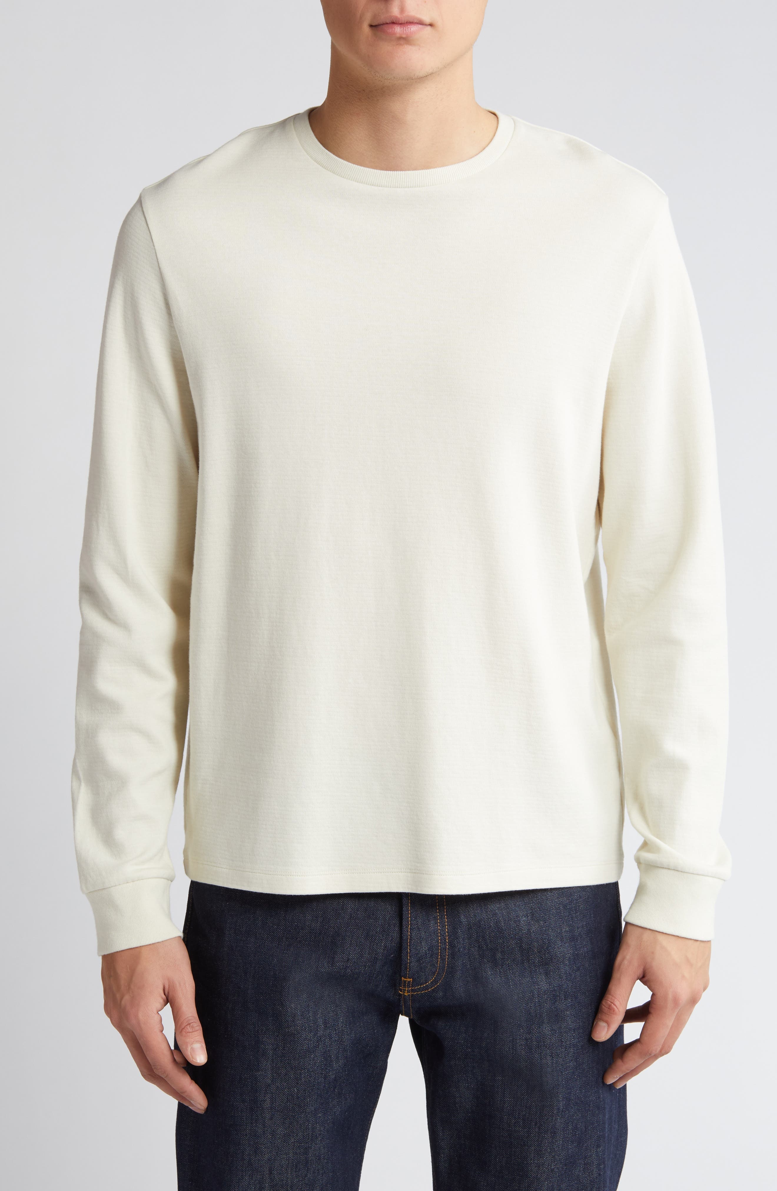 Duo Fold Long Sleeve Cotton T-Shirt - 1