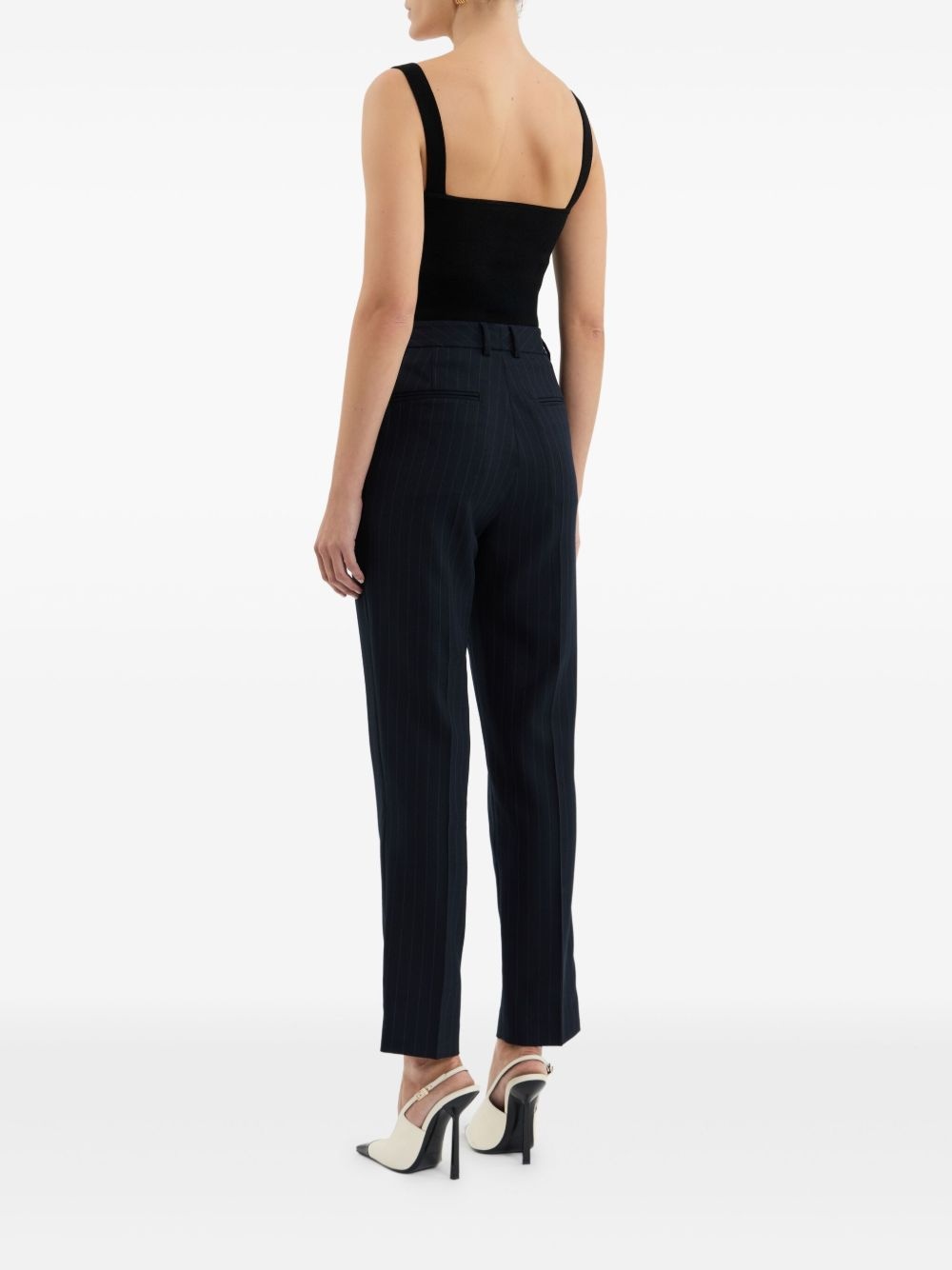 Maxwell pinstriped tailored trousers - 4