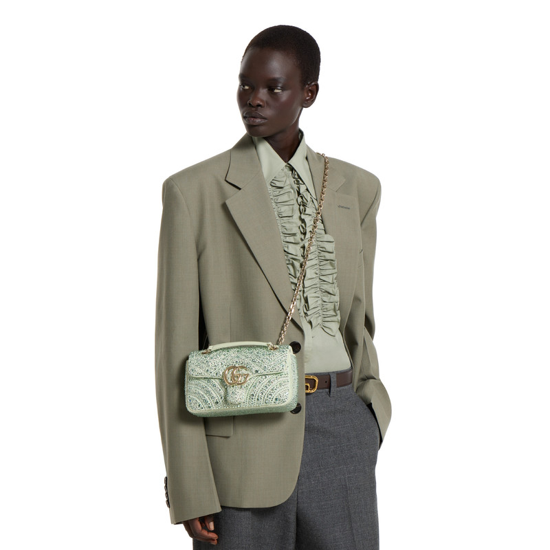 GG Marmont crystals small shoulder bag 5