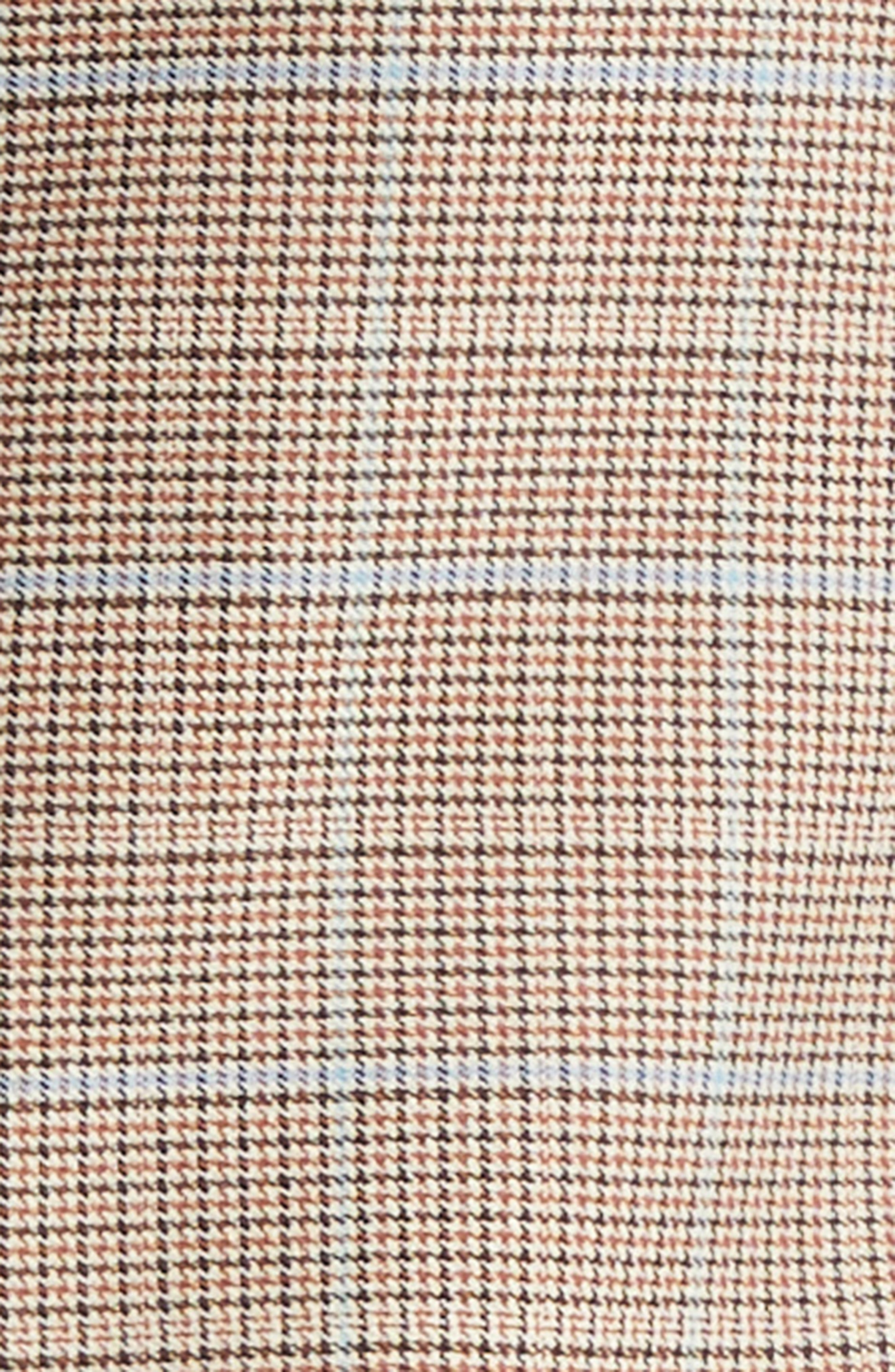 Veronica Beard Orrin Windowpane Plaid Collarless Jacket in Hazelnut Multi at Nordstrom - 6