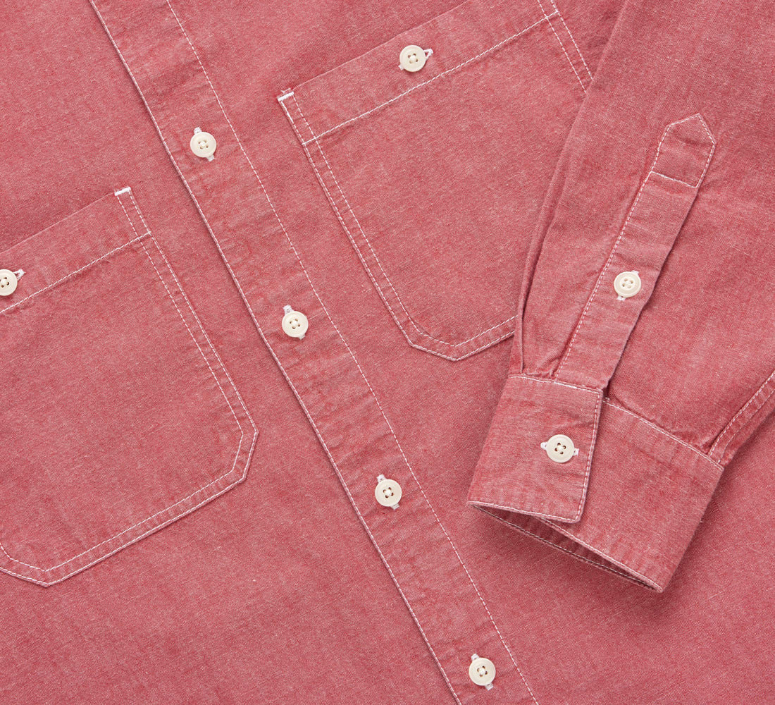 Utility Shirt - Red Chambray - 4