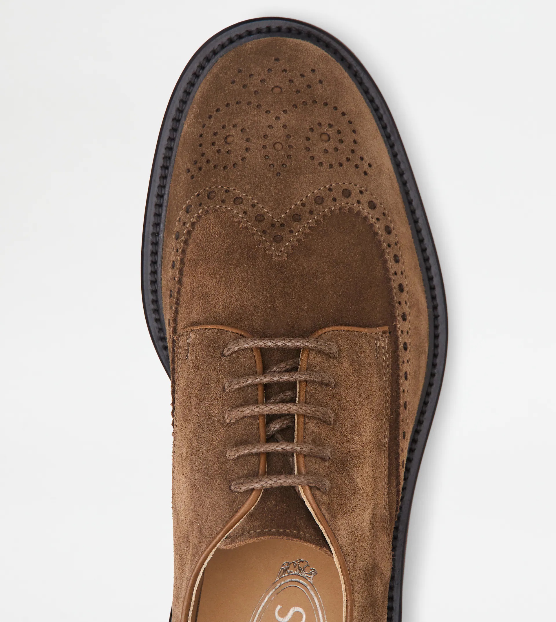 LACE-UPS IN SUEDE - BROWN - 4