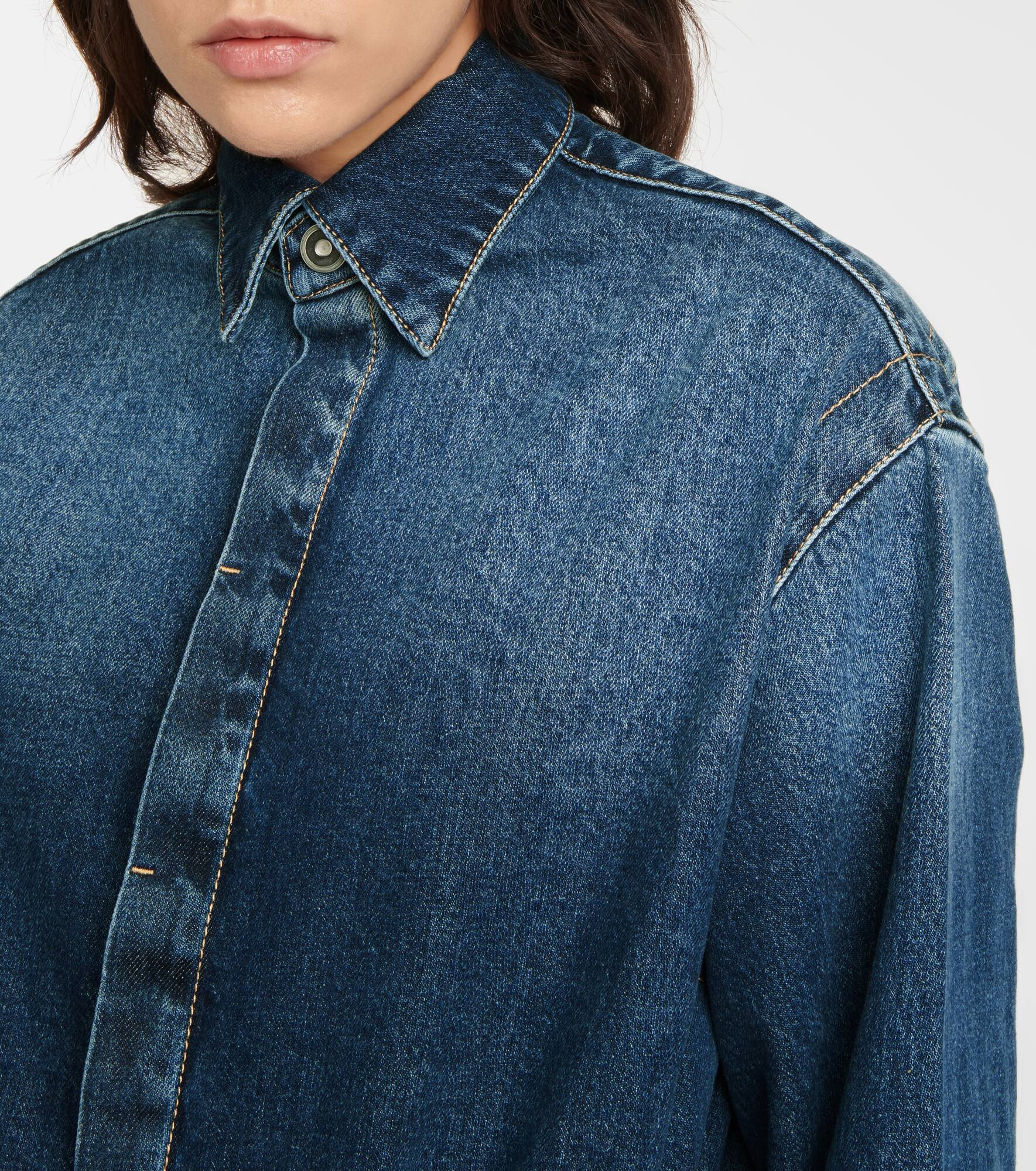 Denim shirt bodysuit - 5