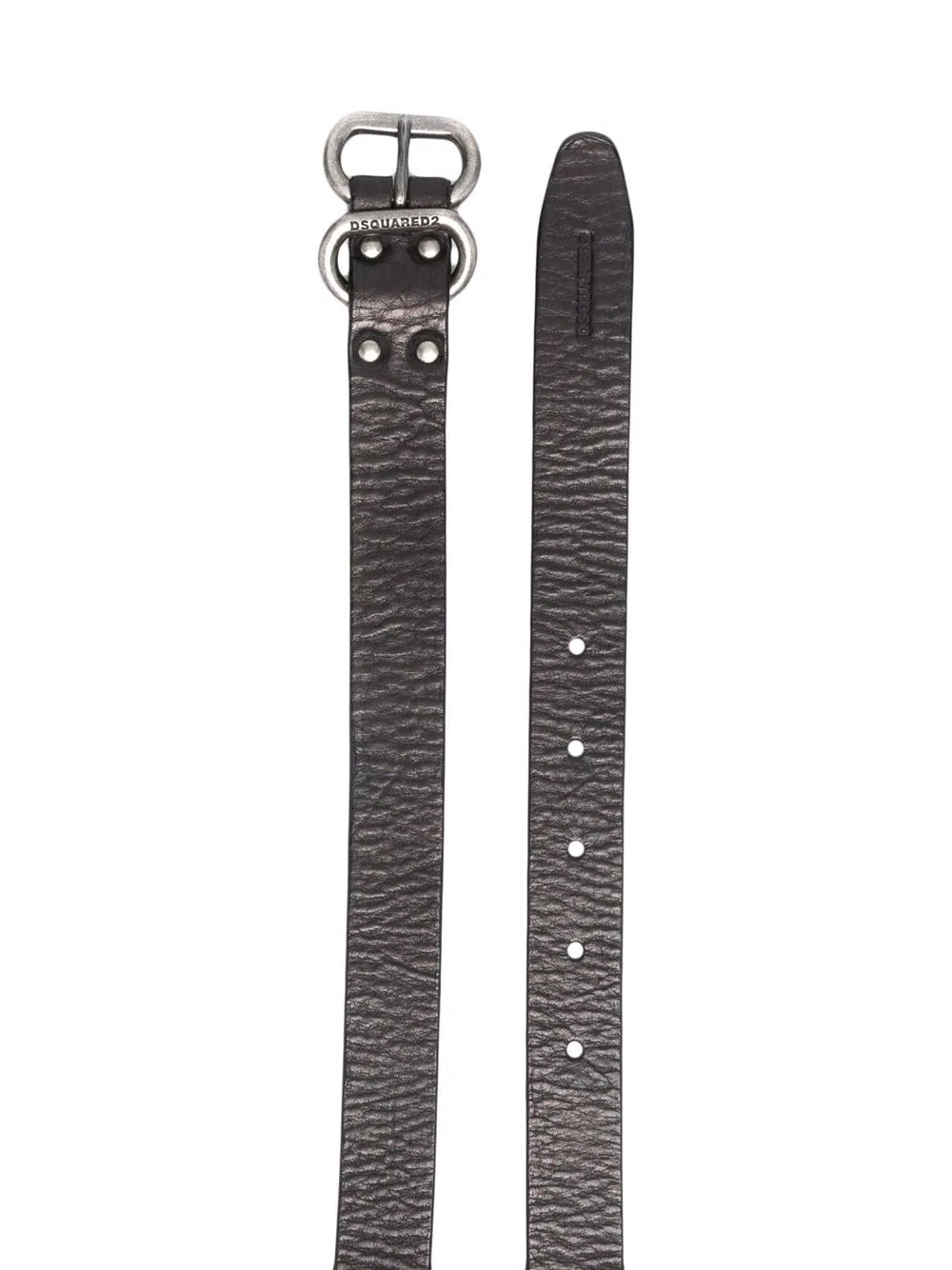 leather buckle belt - 2