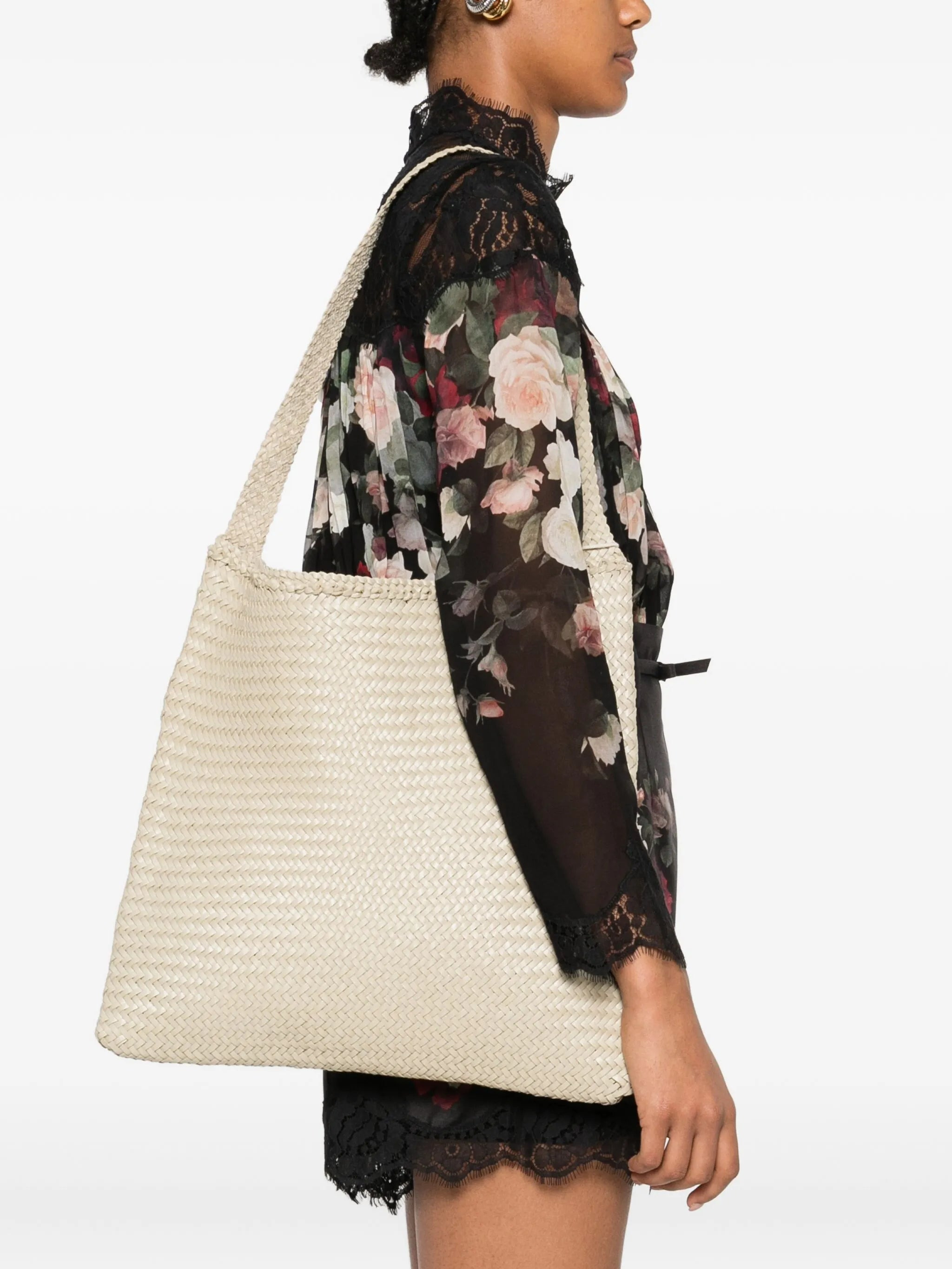 Dragon Diffusion Woven-leather Shoulder Bag - 3