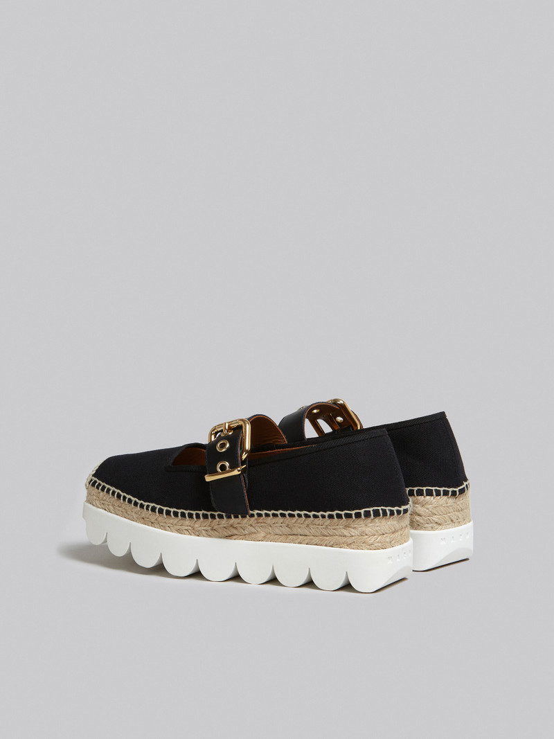 Marni BLACK CANVAS PETAL ESPADRILLAS outlook