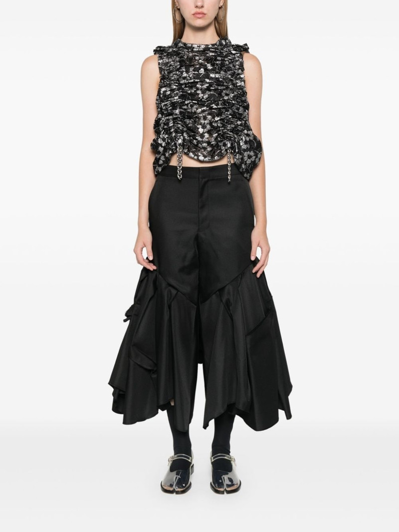 Comme Des Garçons pleated flared trousers outlook