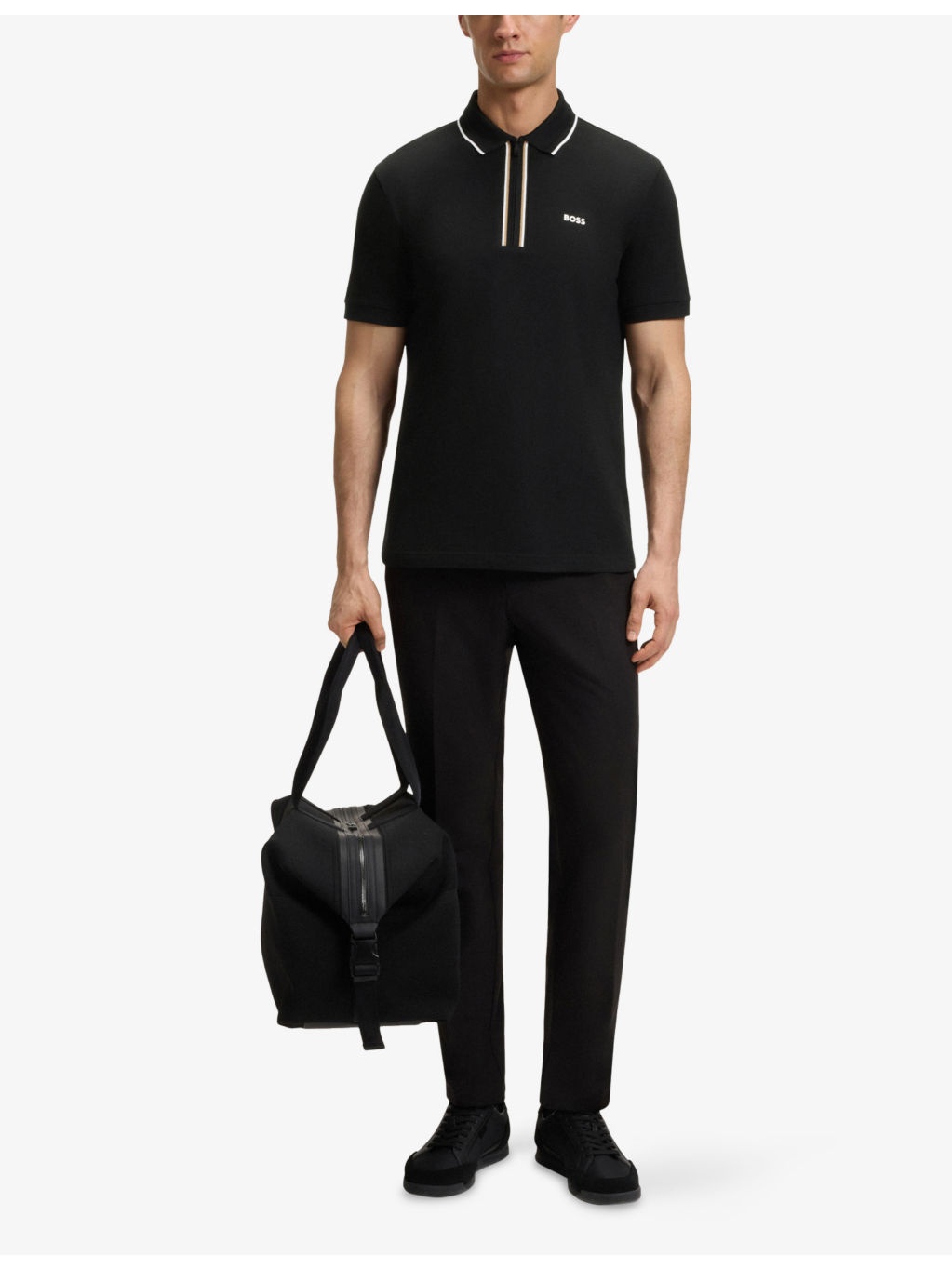 Logo-Print Short-Sleeve Stretch-Cotton Polo - 2