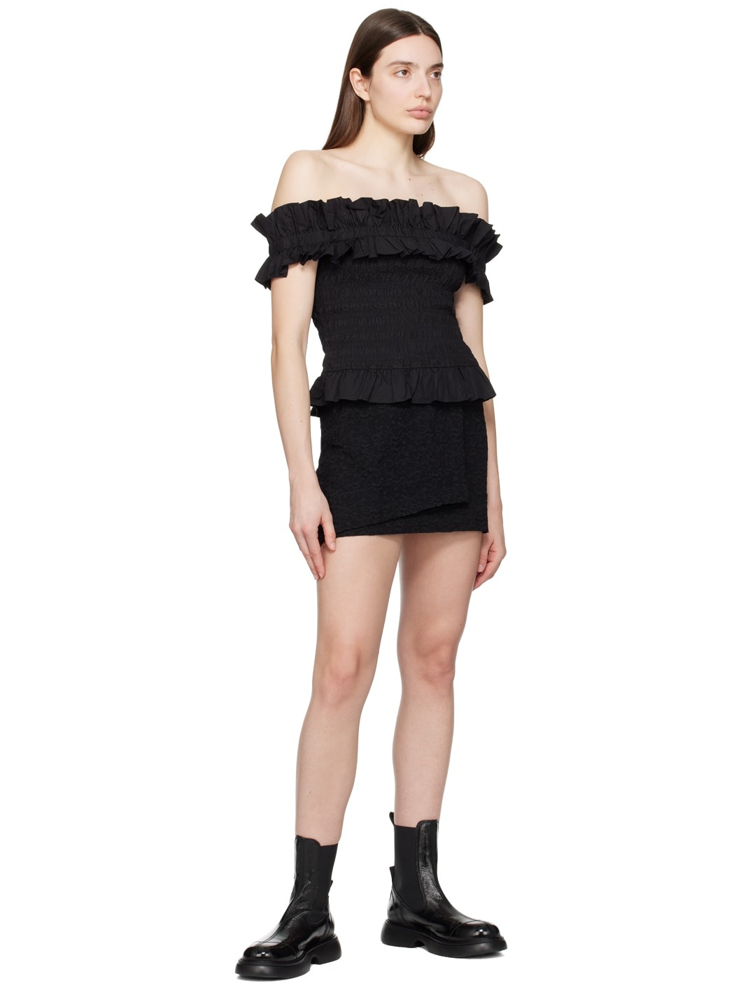 Black Smock Blouse - 4