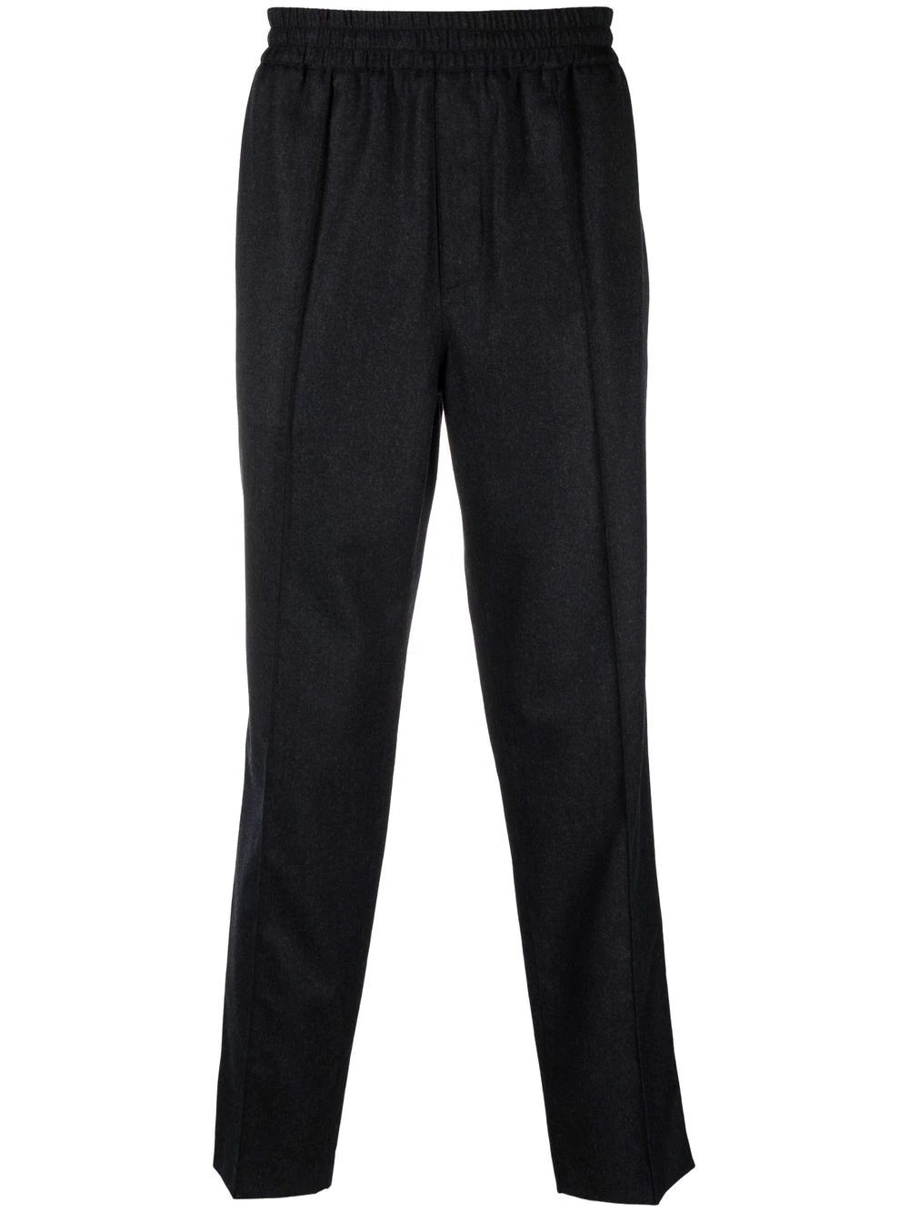 woolen straight-leg trousers - 1