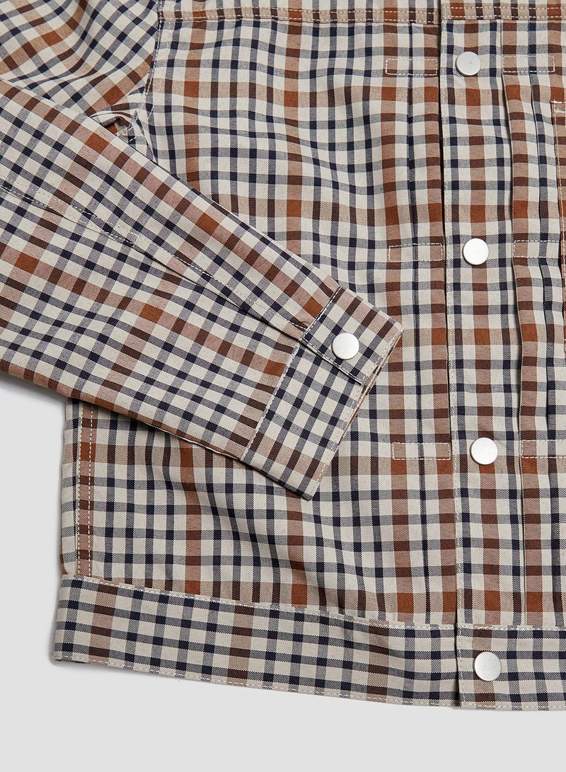 Japanese S Type 1 Jacket in Stone Check 7