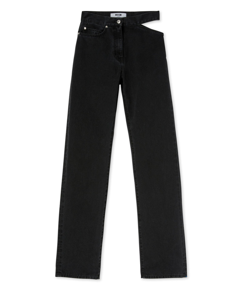 Jeans with "Black Denim with Stitches" workmanship 1