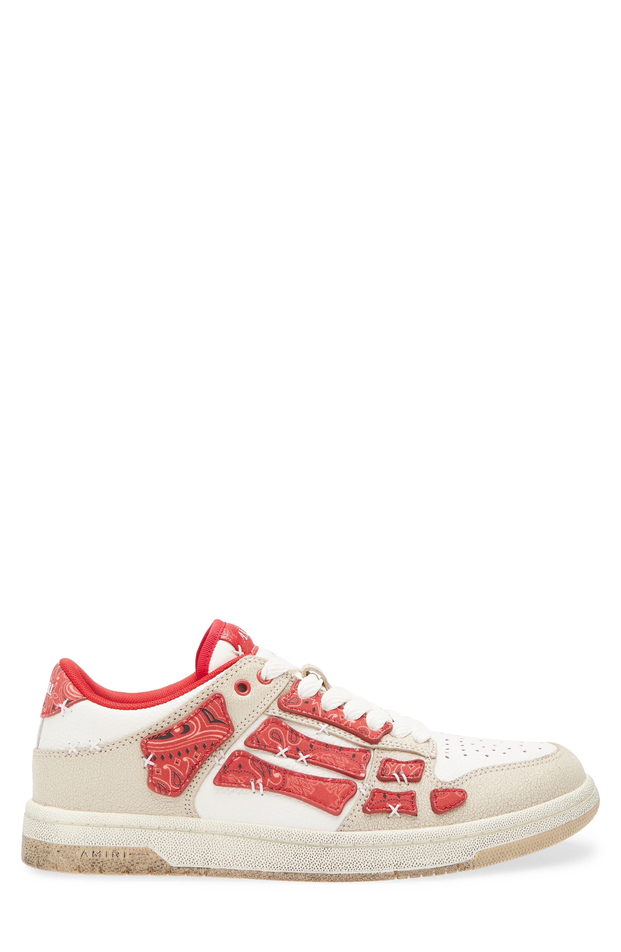 AMIRI Bandana Skeleton Low Top Sneaker in Varsity Red at Nordstrom - 3