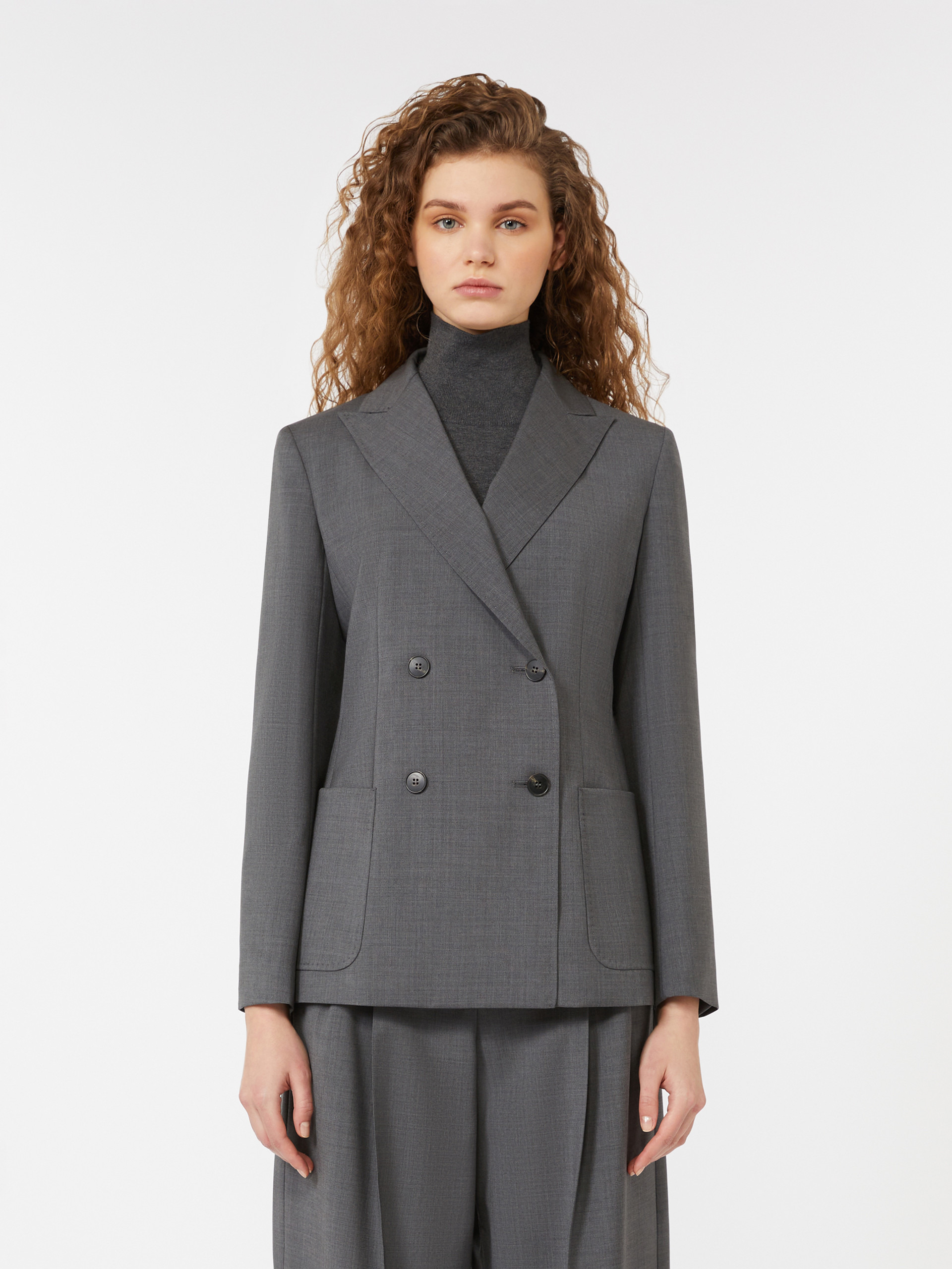 ORNATI Double-breasted blazer in wool canvas - 3