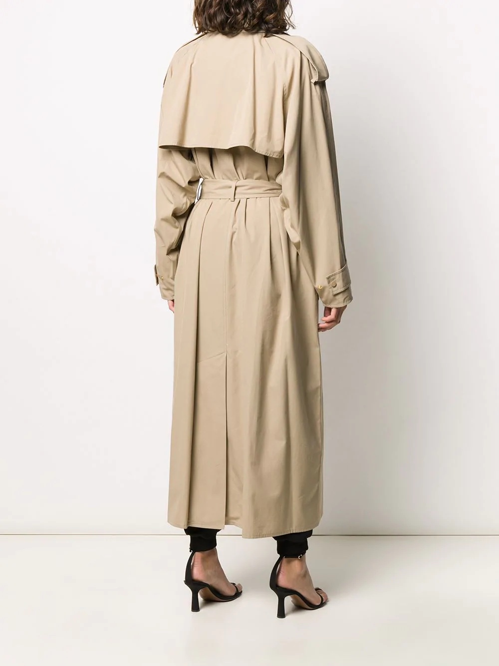 belted oversized trench coat - 4