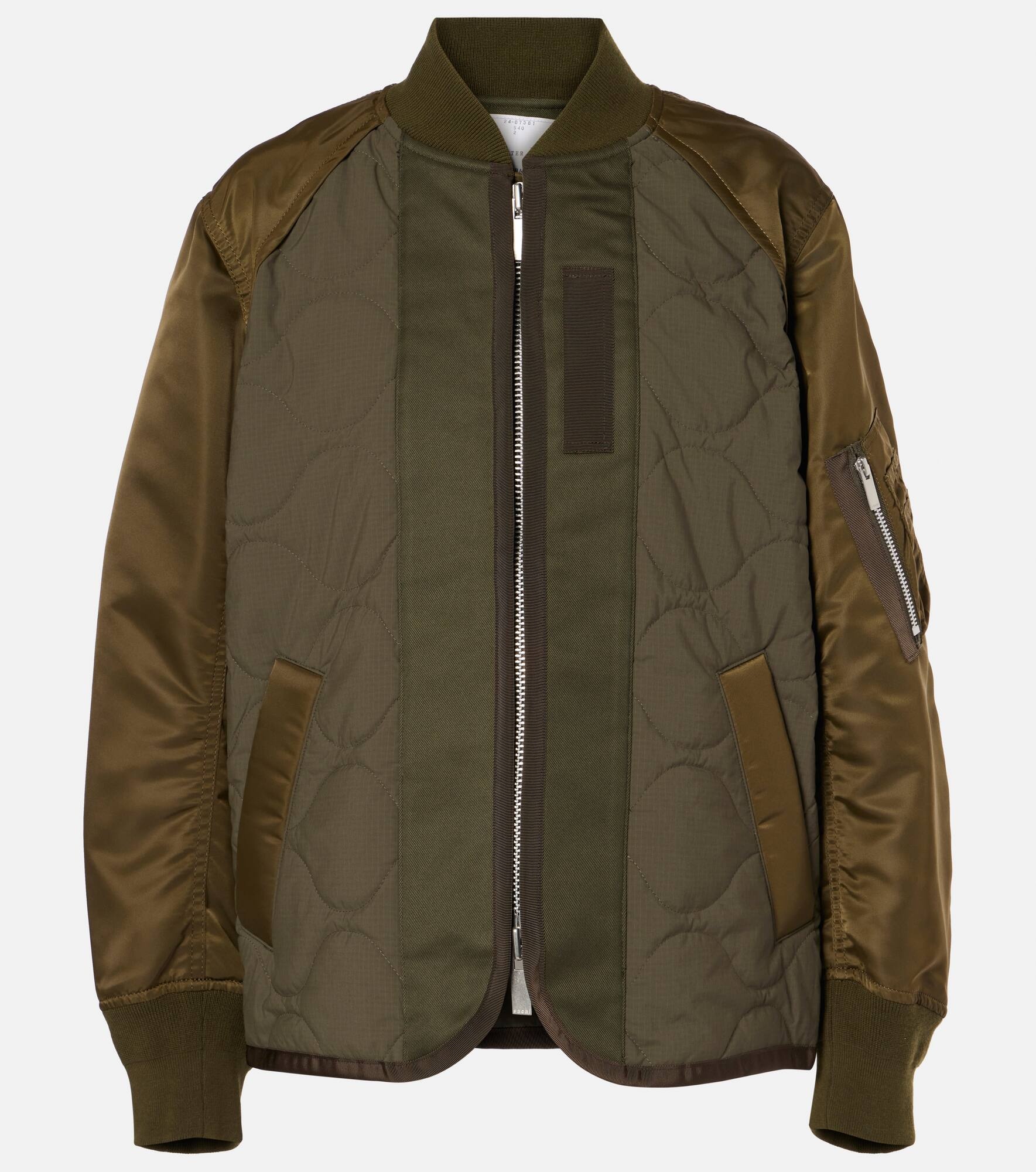 Twill-trimmed bomber jacket - 1