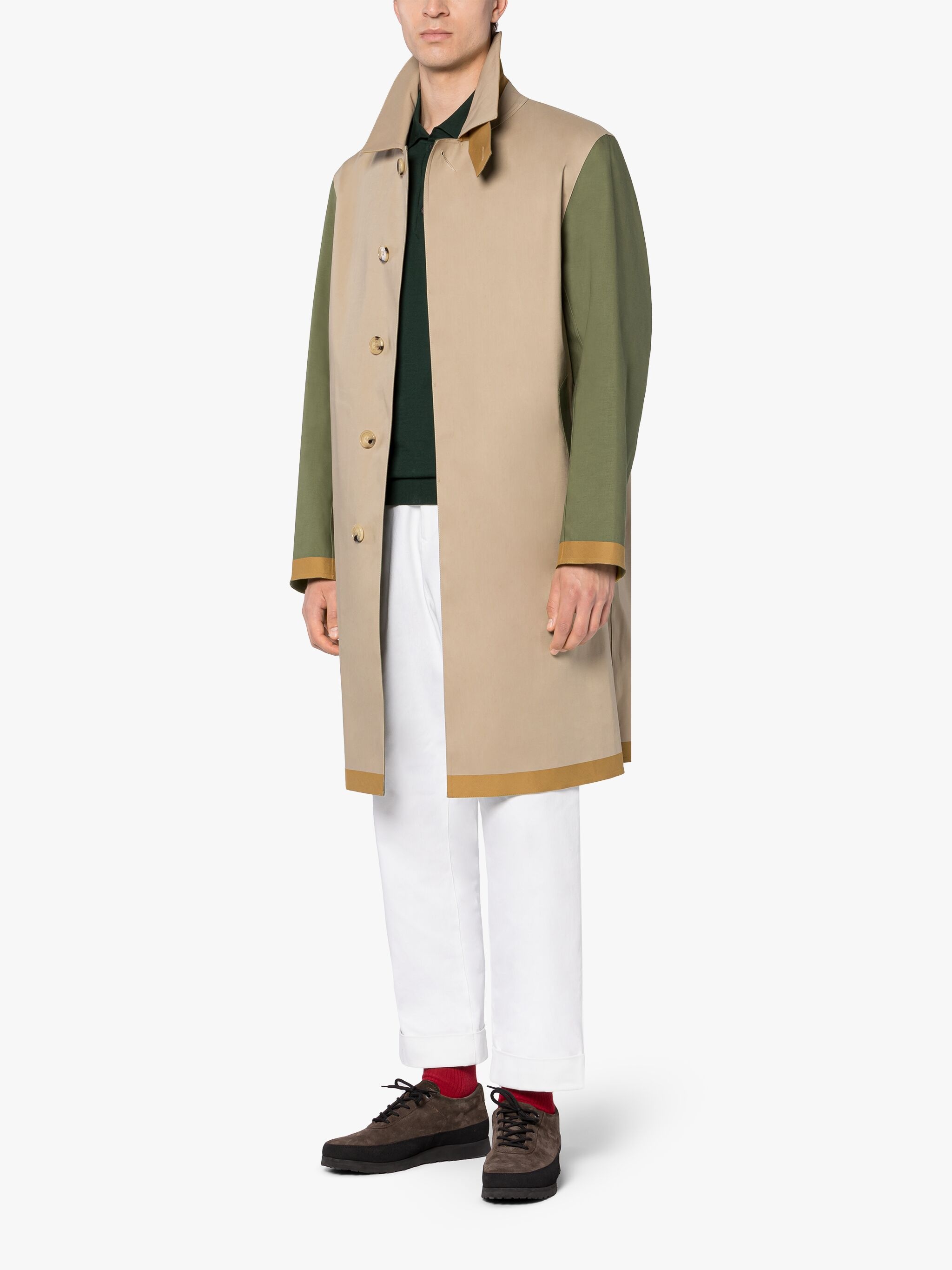 OXFORD FAWN PATCHWORK BONDED COTTON 3/4 COAT - 4