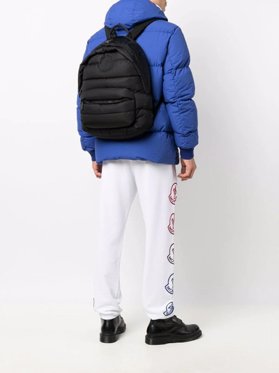 Moncler logo-patch feather-down padded backpack outlook