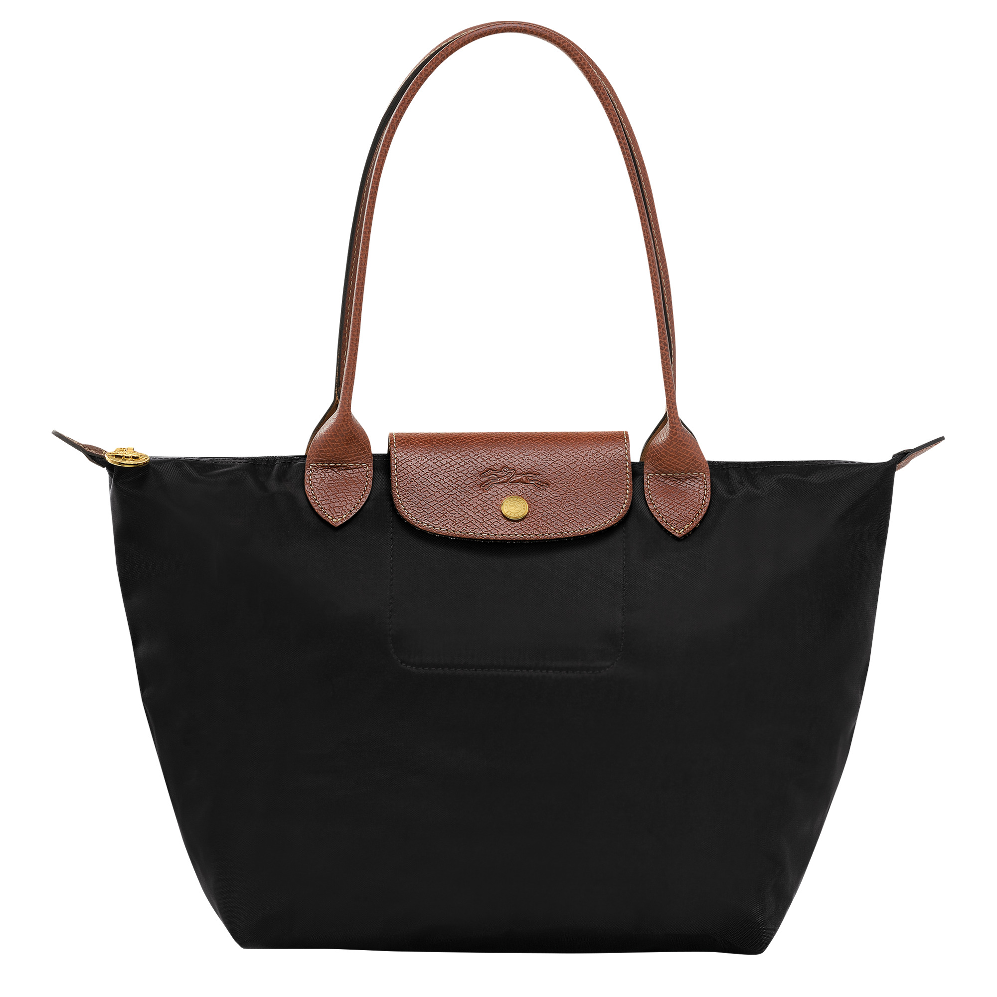 Le Pliage Original M Tote bag Black - Recycled canvas - 1