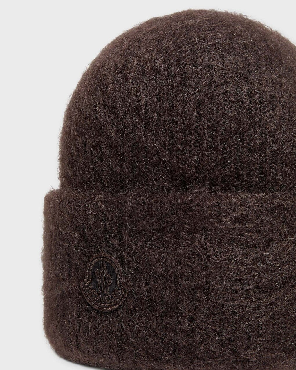 Beanie Logo Mohair Wool Blend Brown ONESIZE - 3