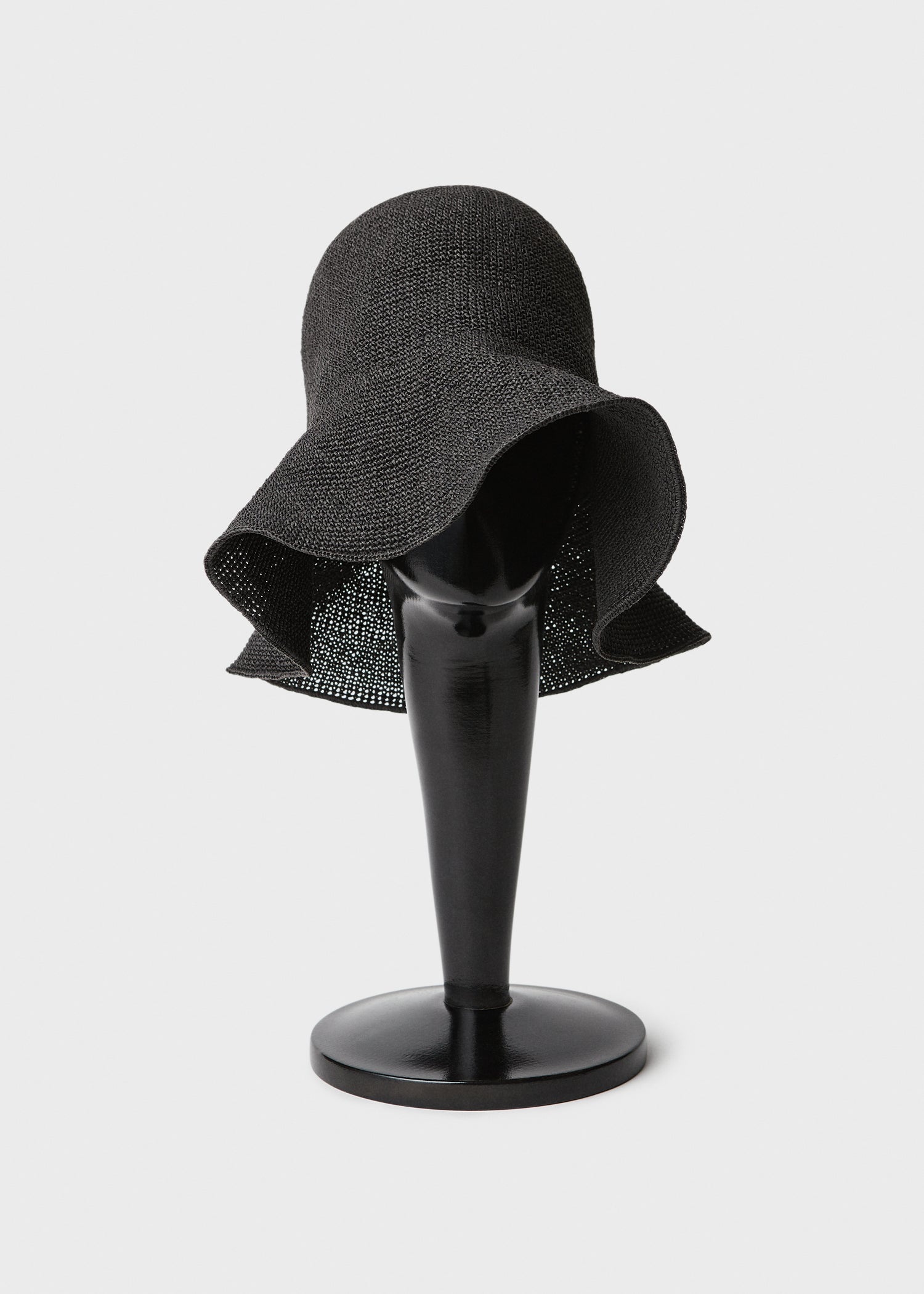 Paper straw hat black - 3