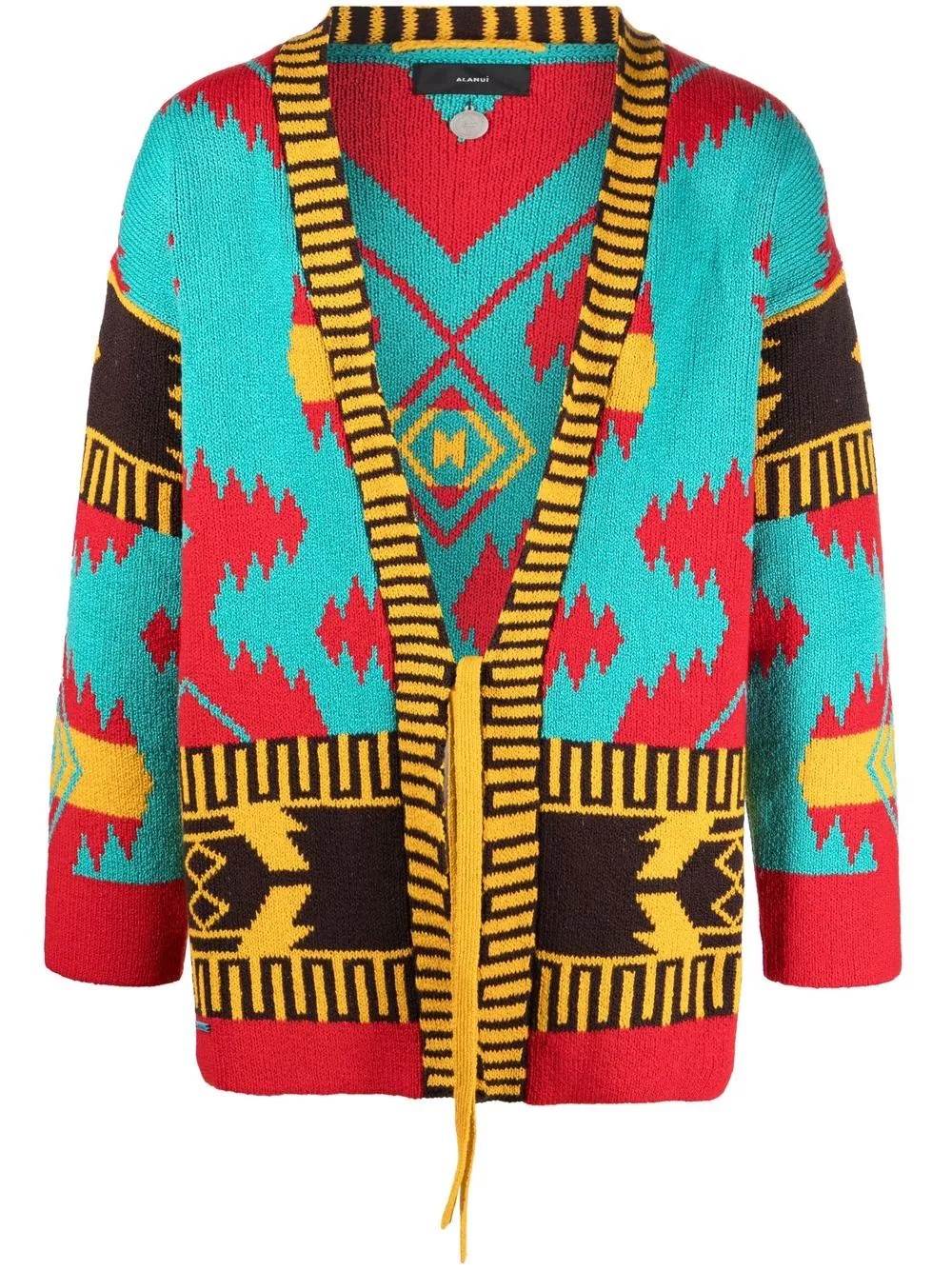 graphic-print cardigan - 1