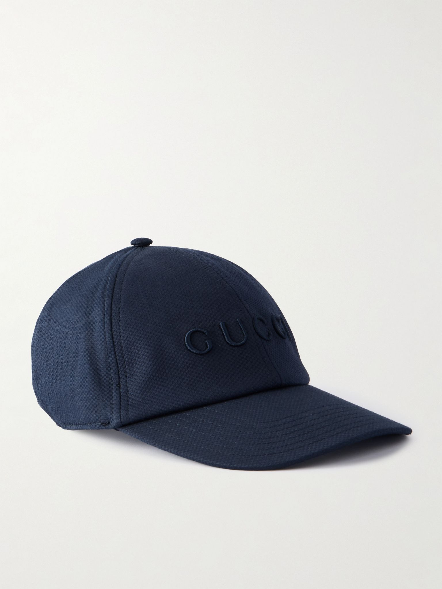 Logo-Embroidered Cotton-Blend Canvas Baseball Cap Navy - 1