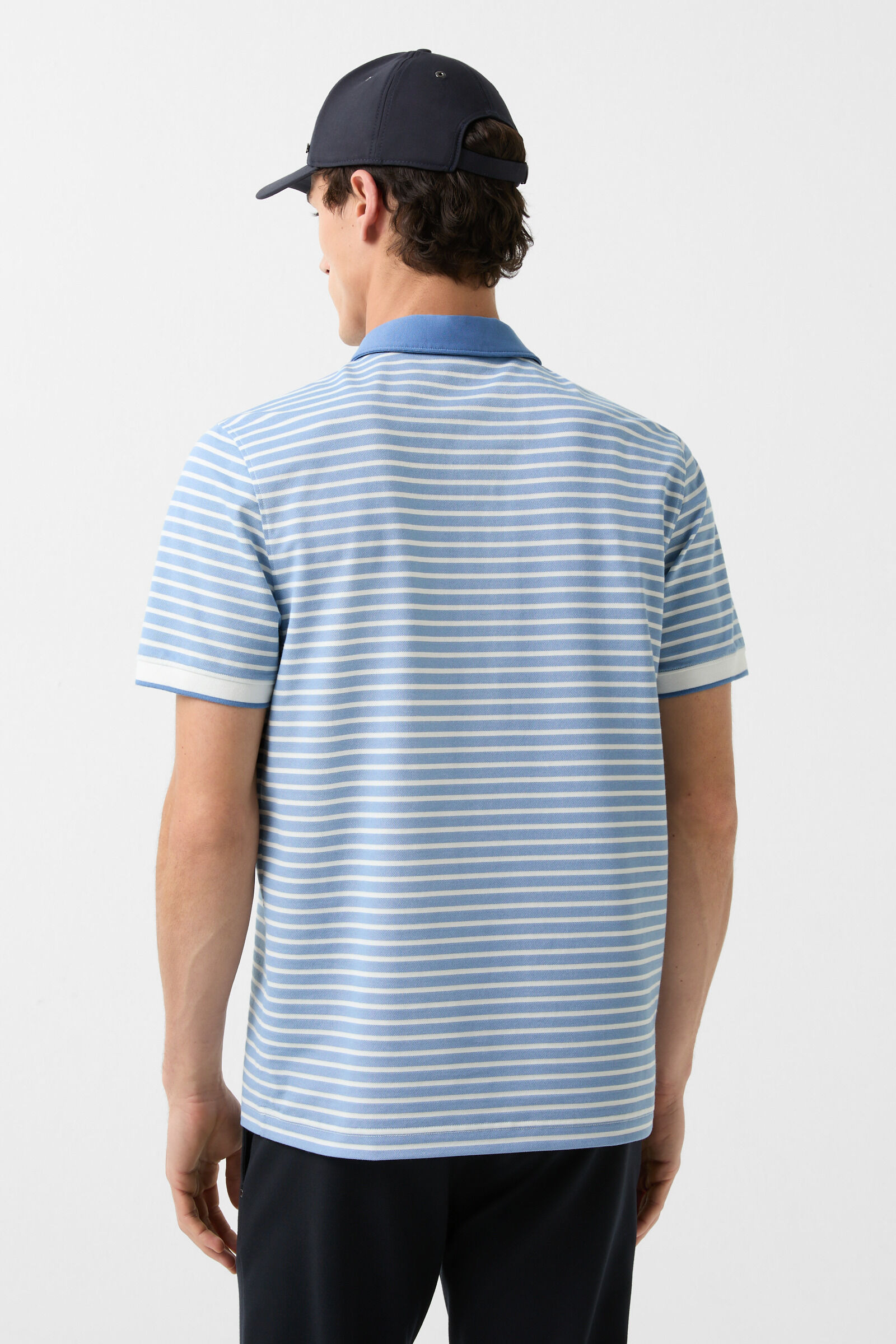 Timo polo shirt in Blue/White - 3