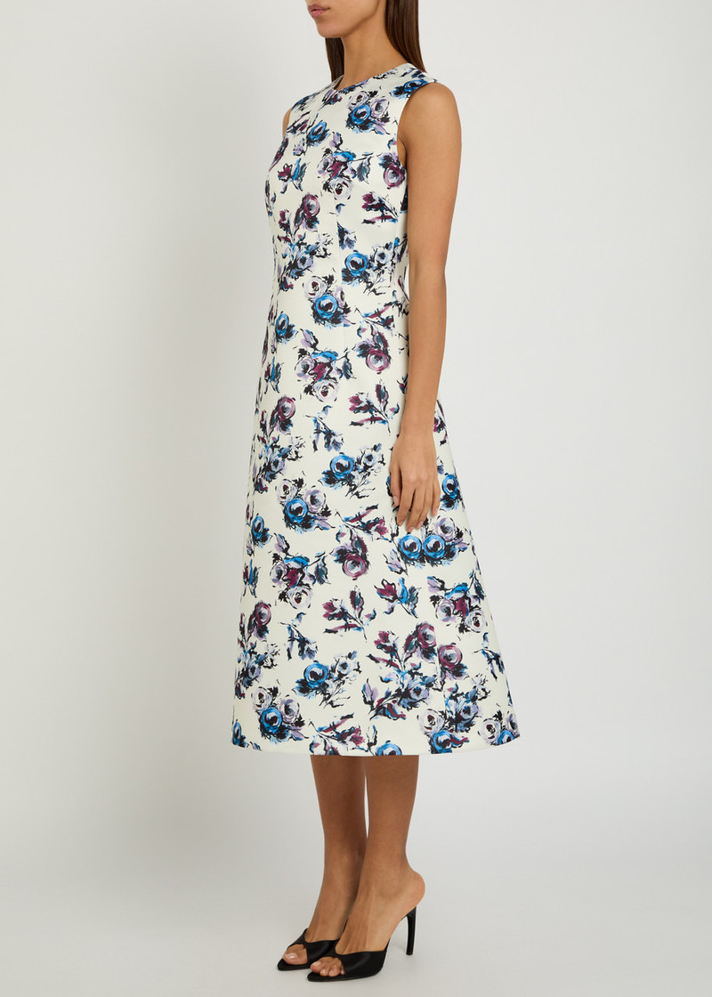 EMILIA WICKSTEAD Emilia Wickstead Rumi Floral Satin Midi Dress outlook
